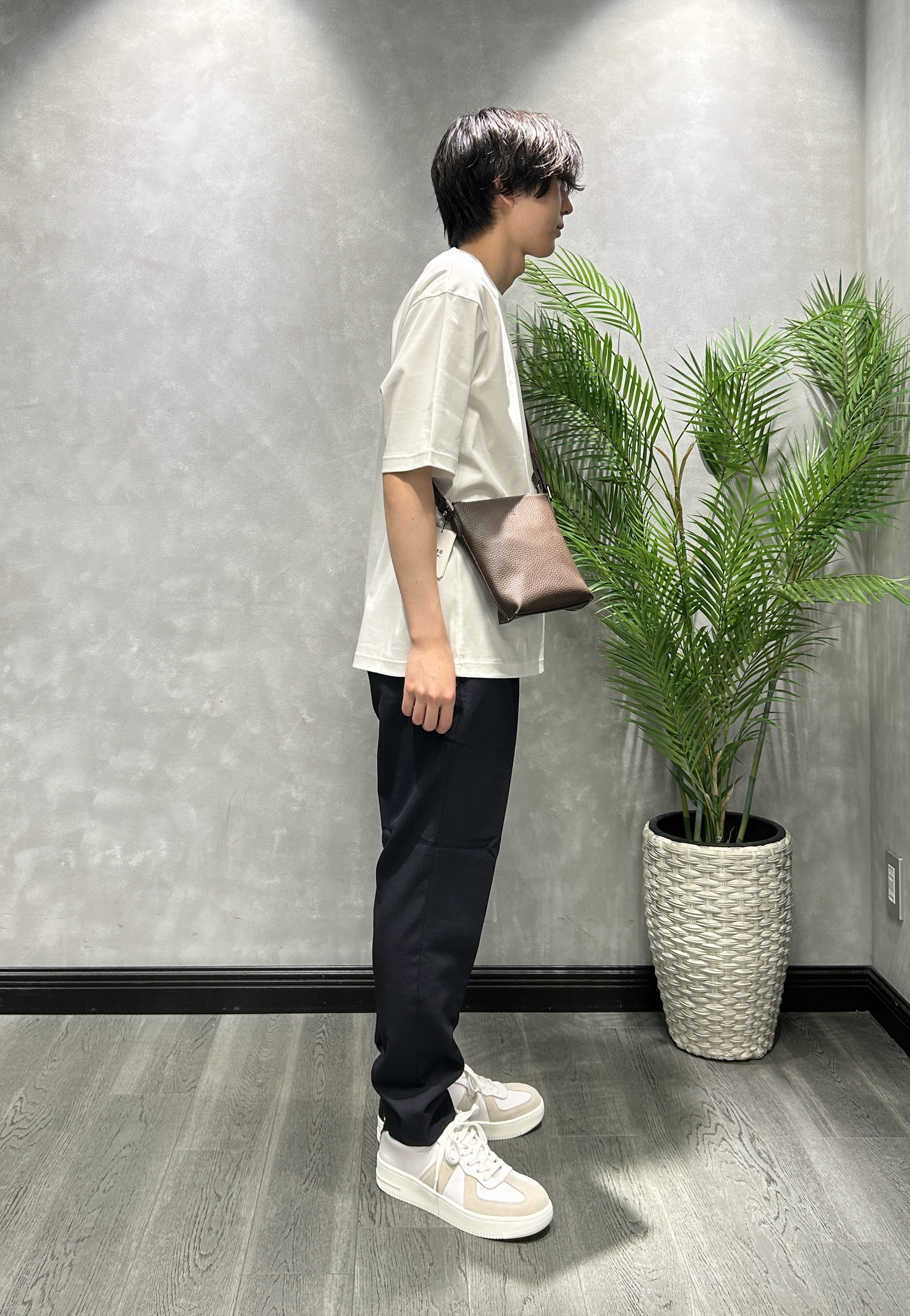 ruiさんの「TAKEO KIKUCHI｜【BOWLER HAT LABEL】アイスクリアコットンボーラーハットウォーカー 半袖ポケT」を使ったコーディネート