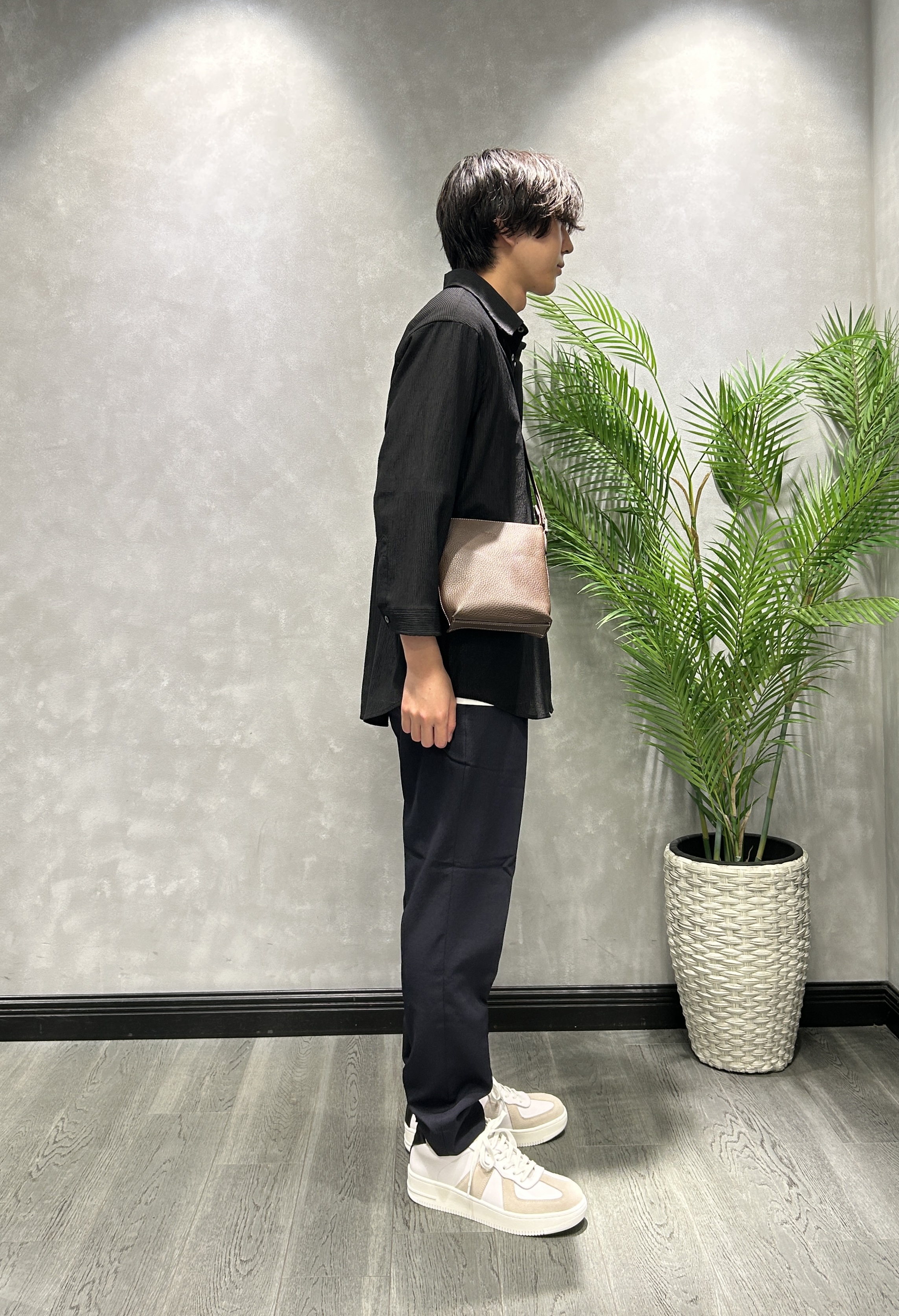 ruiさんの「TAKEO KIKUCHI｜【通気性】トリコットサッカー 7分袖シャツ」を使ったコーディネート