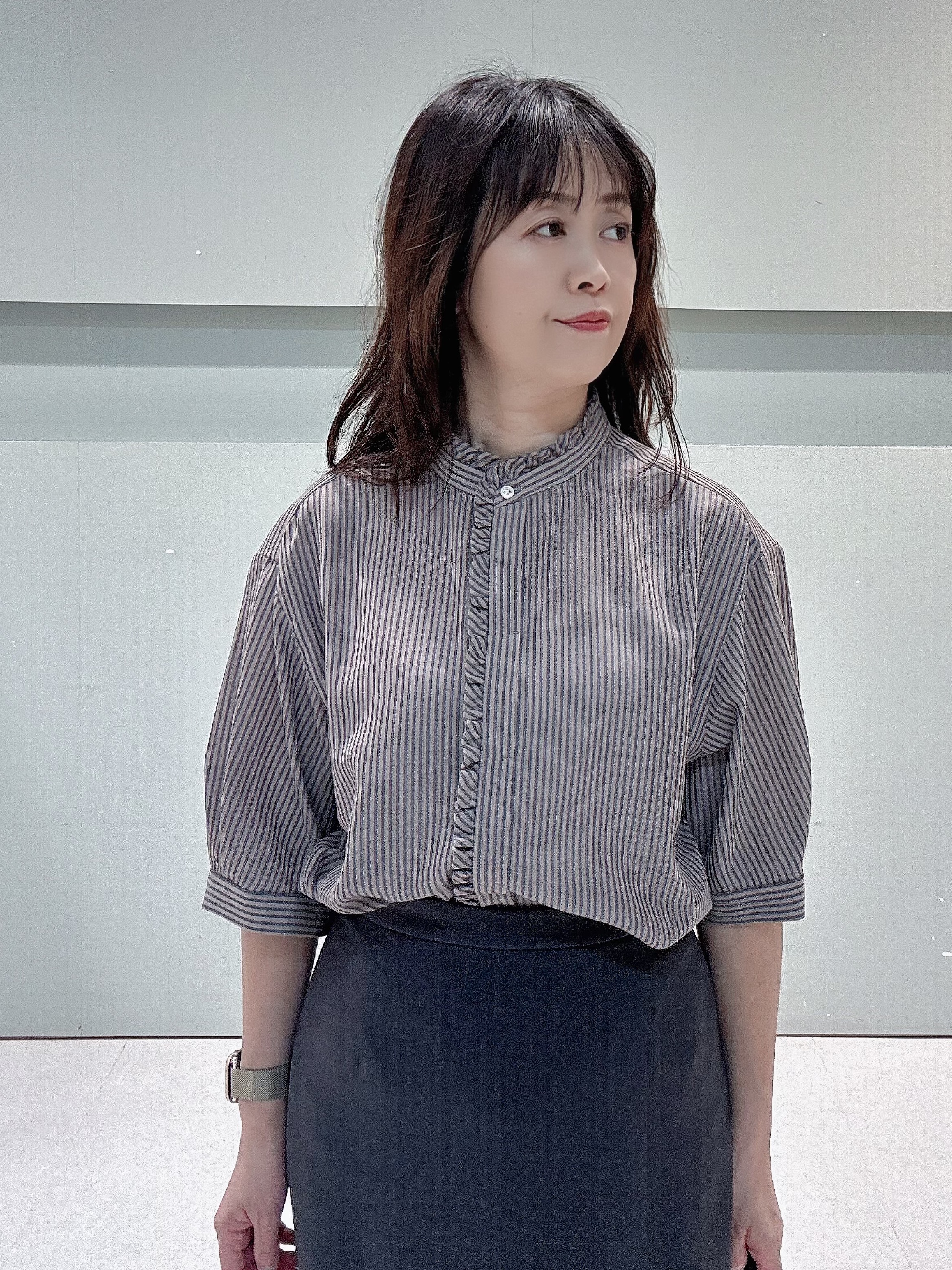 makiさんの「UNTITLED｜【セットアップ可/UV/接触冷感】エアリーテーラードジャケット」を使ったコーディネート