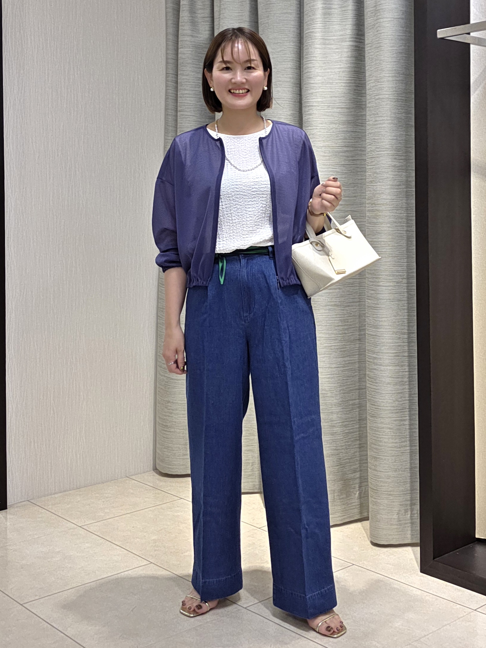 naokoさんの「UNTITLED｜トリコットシアーブラウス」を使ったコーディネート