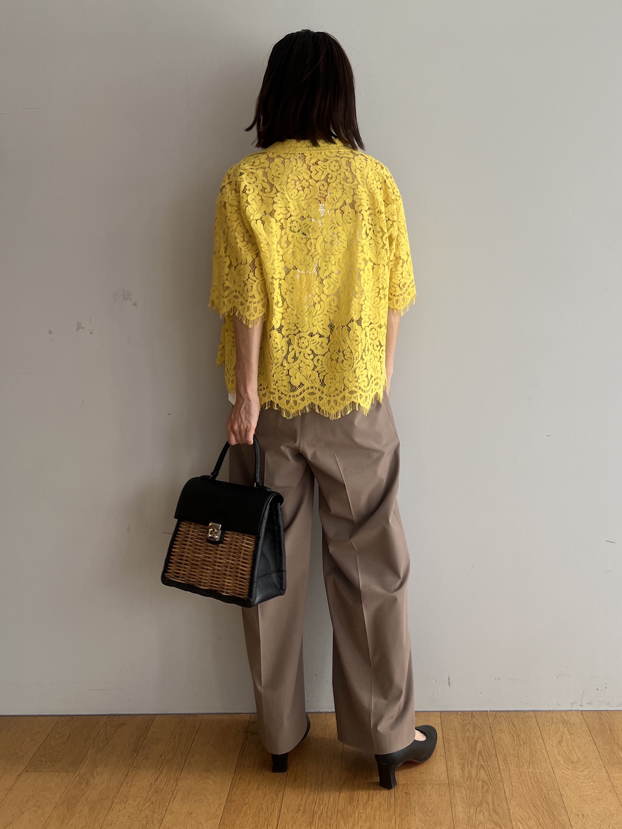 misaさんの「DRESSTERIOR｜【ウォッシャブル/羽織りにも便利】シアーコードレースブラウス」を使ったコーディネート