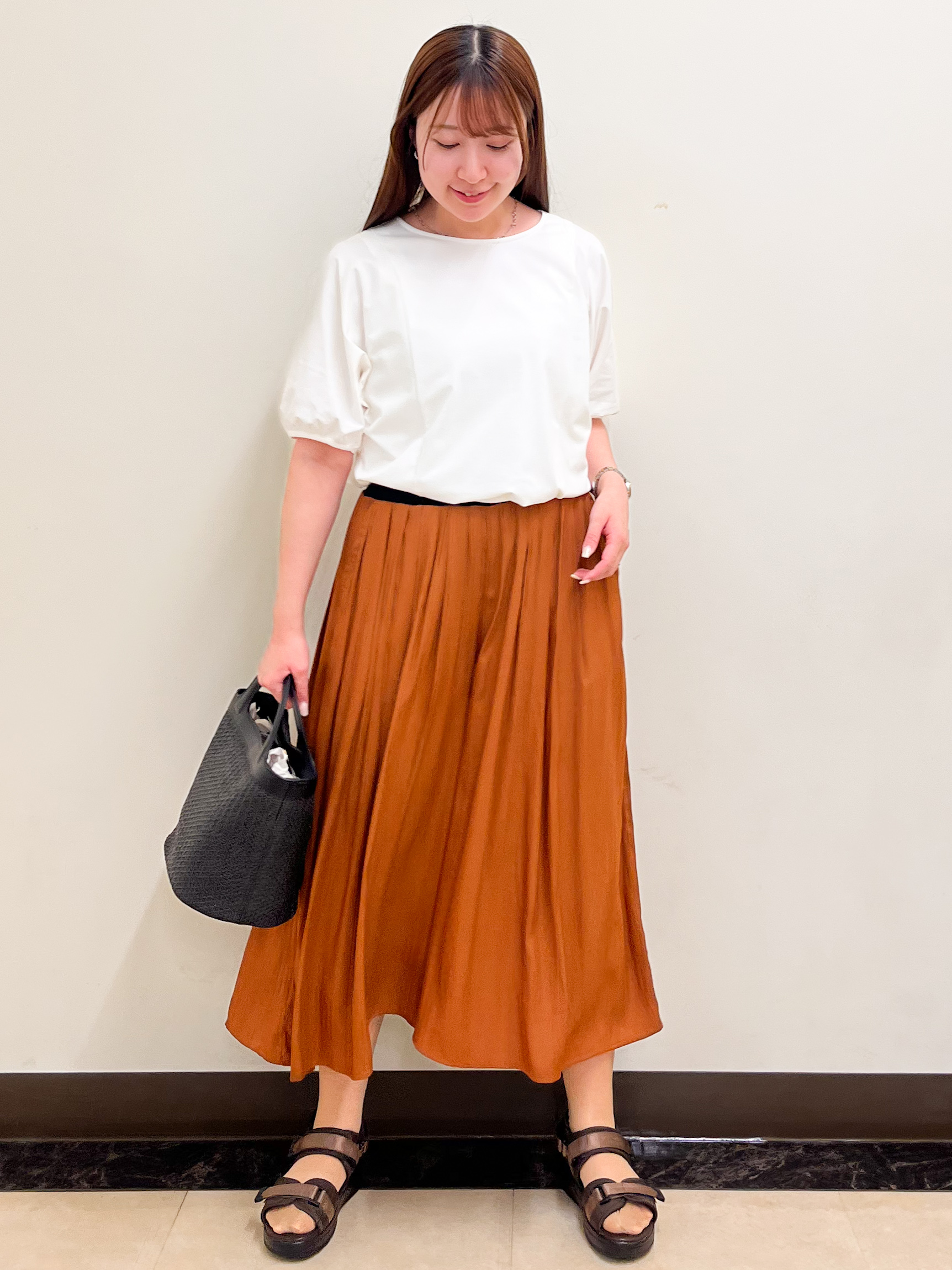 mikikoさんの「Reflect｜【UVカット／接触冷感／吸水速乾】ギャザースリーブカットソー」を使ったコーディネート
