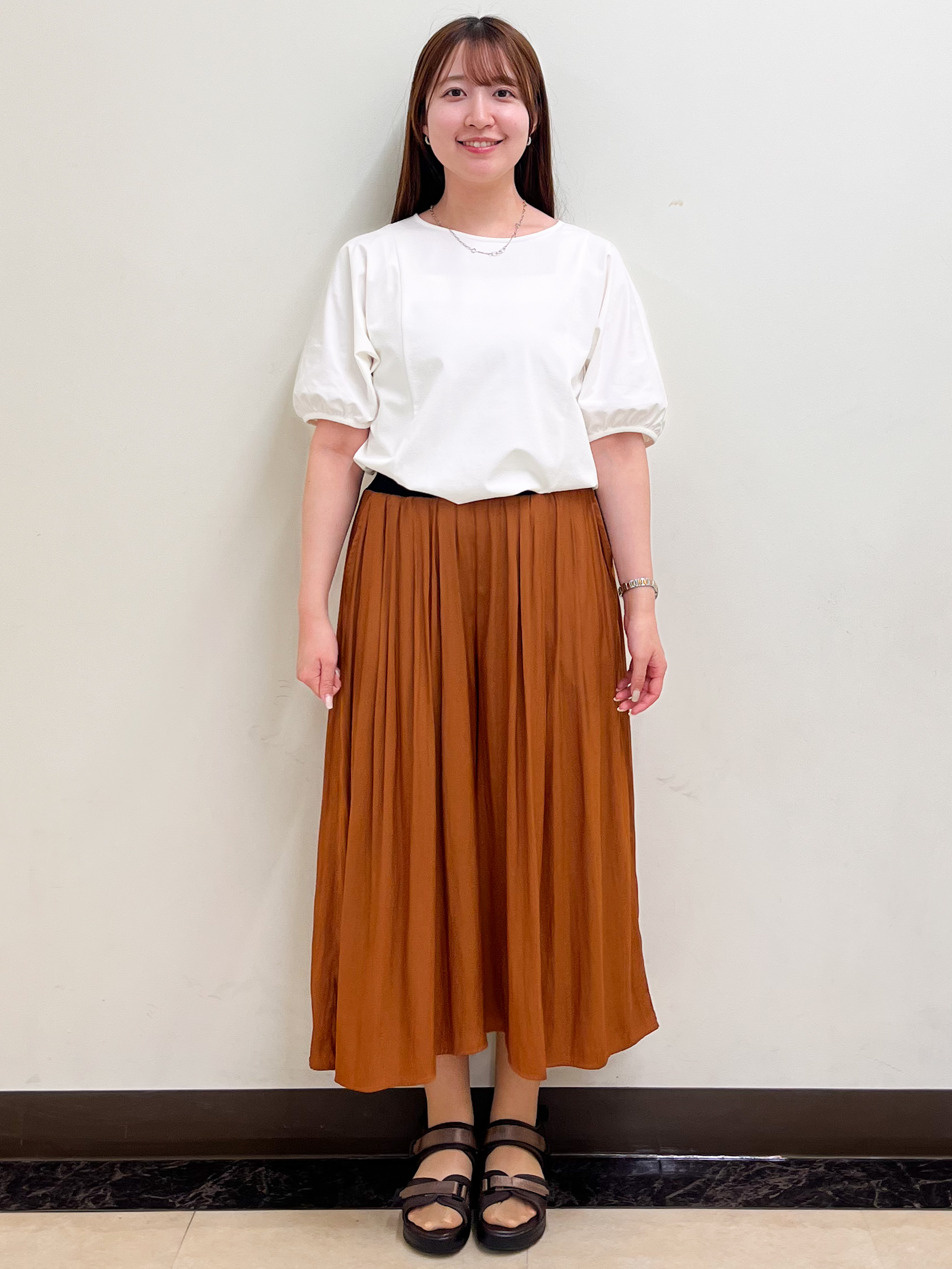 mikikoさんの「Reflect｜【UVカット／接触冷感／吸水速乾】ギャザースリーブカットソー」を使ったコーディネート
