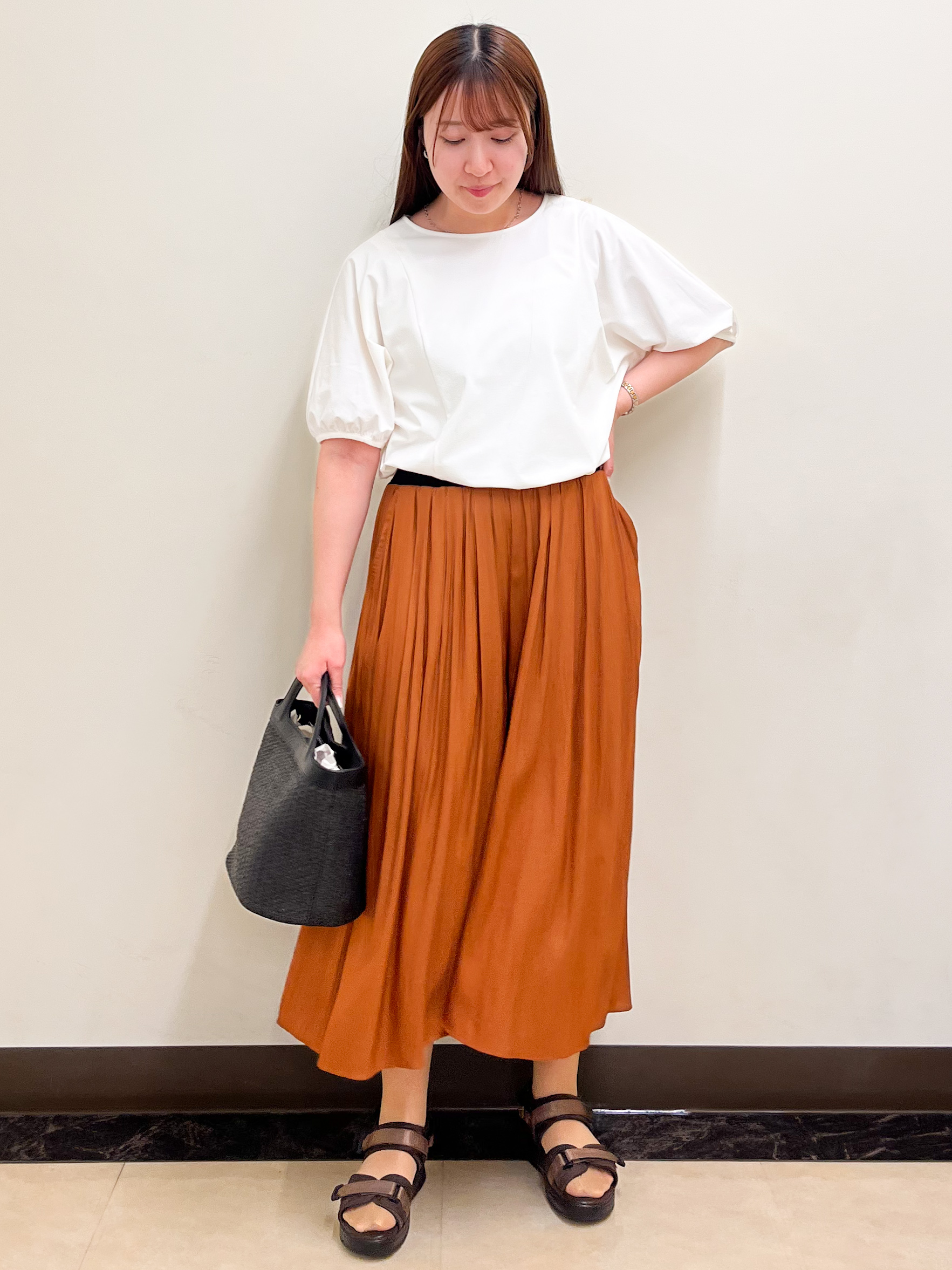 mikikoさんの「Reflect｜【UVカット／接触冷感／吸水速乾】ギャザースリーブカットソー」を使ったコーディネート