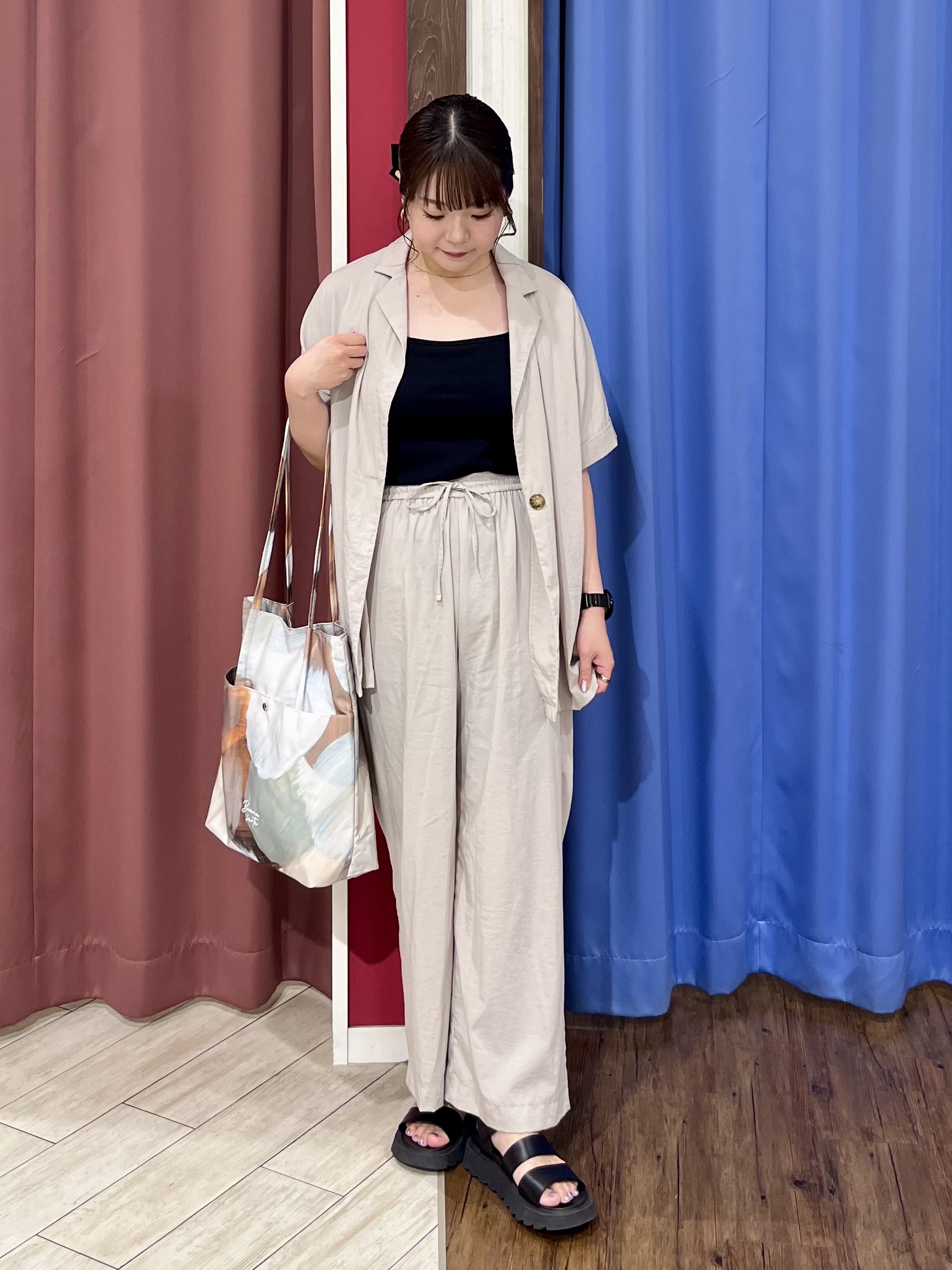 ｙｒｋさんの「SHOO･LA･RUE｜【高レビュー/洗濯機可/セットアップ可】軽凛(かろりん) ひんやり半袖ジャケット」を使ったコーディネート