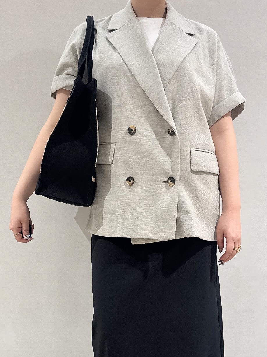 なかもとあきさんの「DRESSTERIOR｜【セットアップ可/UVカット/接触冷感/吸水速乾】ウォッシャブル リネンライクドルマンジャケット」を使ったコーディネート
