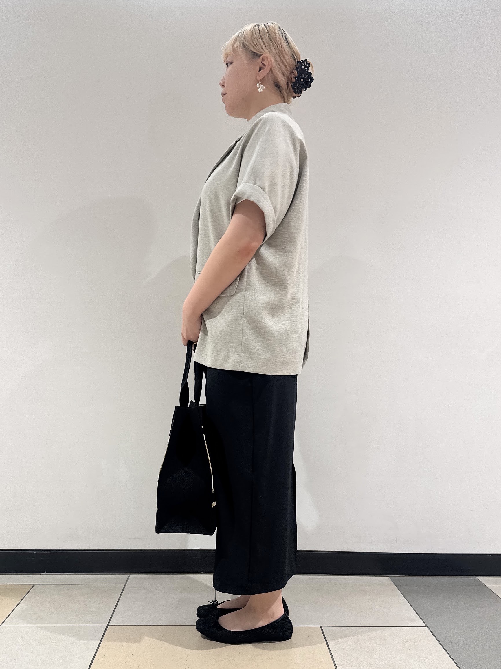 なかもとあきさんの「DRESSTERIOR｜【セットアップ可/UVカット/接触冷感/吸水速乾】ウォッシャブル リネンライクドルマンジャケット」を使ったコーディネート