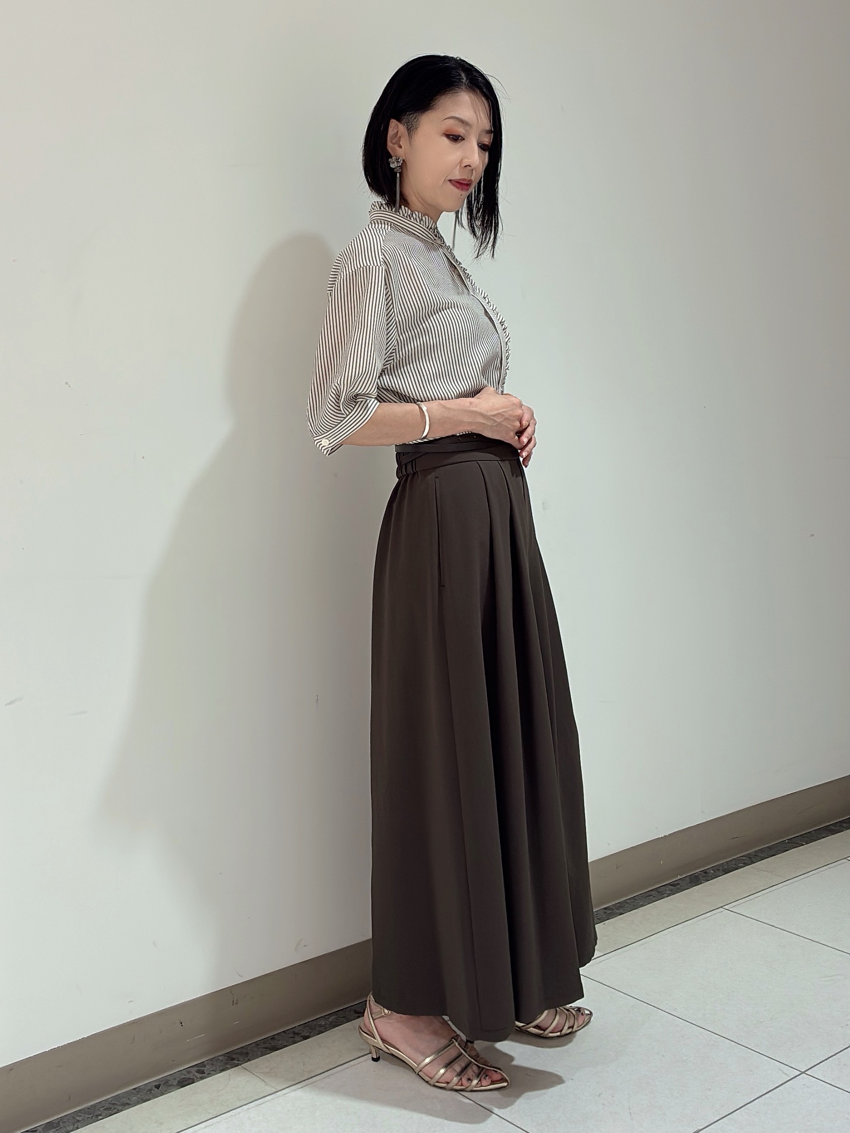 環さんの「UNTITLED｜【接触冷感/はっ水/セットアップ可】リラクシーガウチョパンツ」を使ったコーディネート