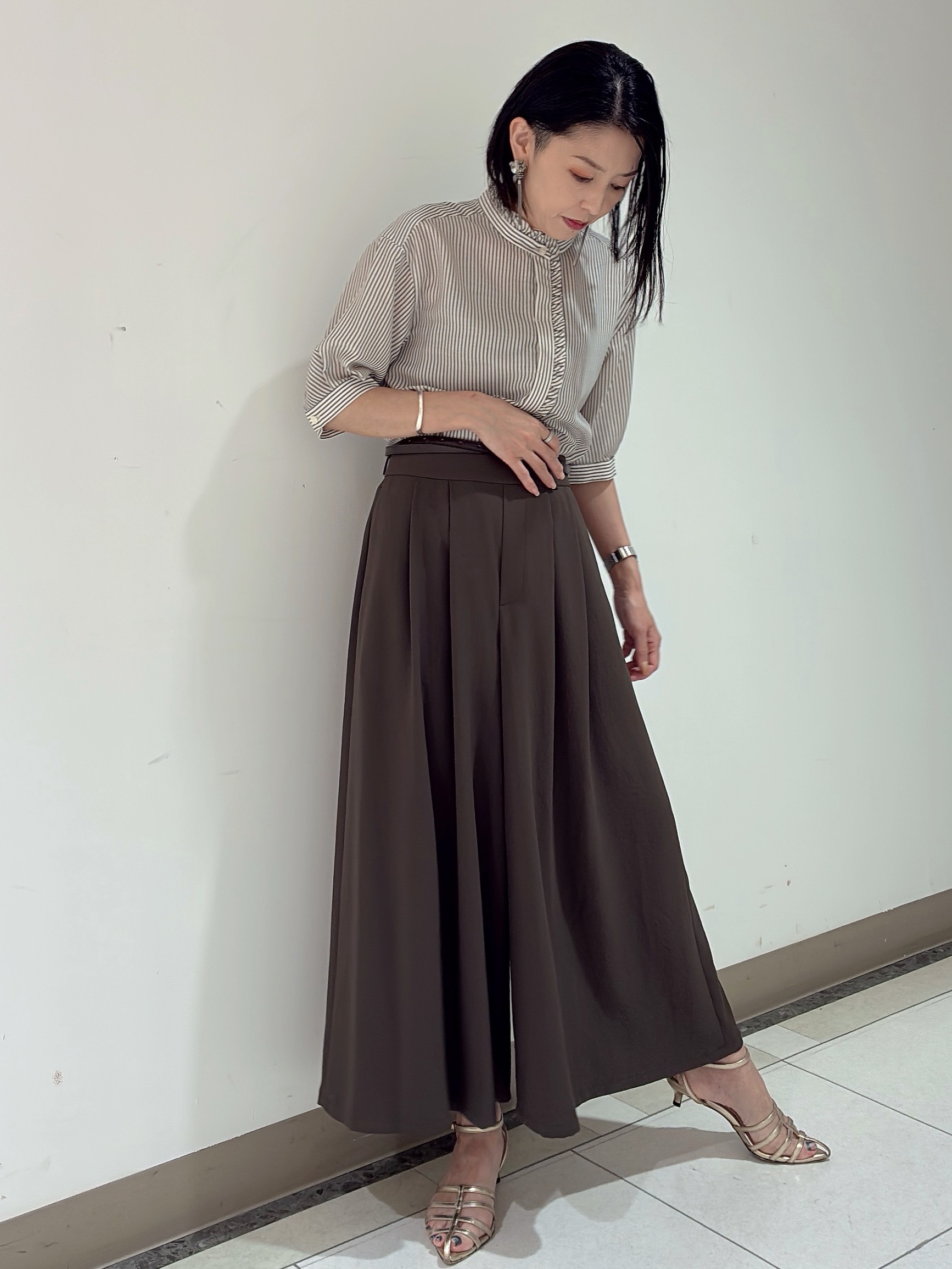環さんの「UNTITLED｜【接触冷感/はっ水/セットアップ可】リラクシーガウチョパンツ」を使ったコーディネート