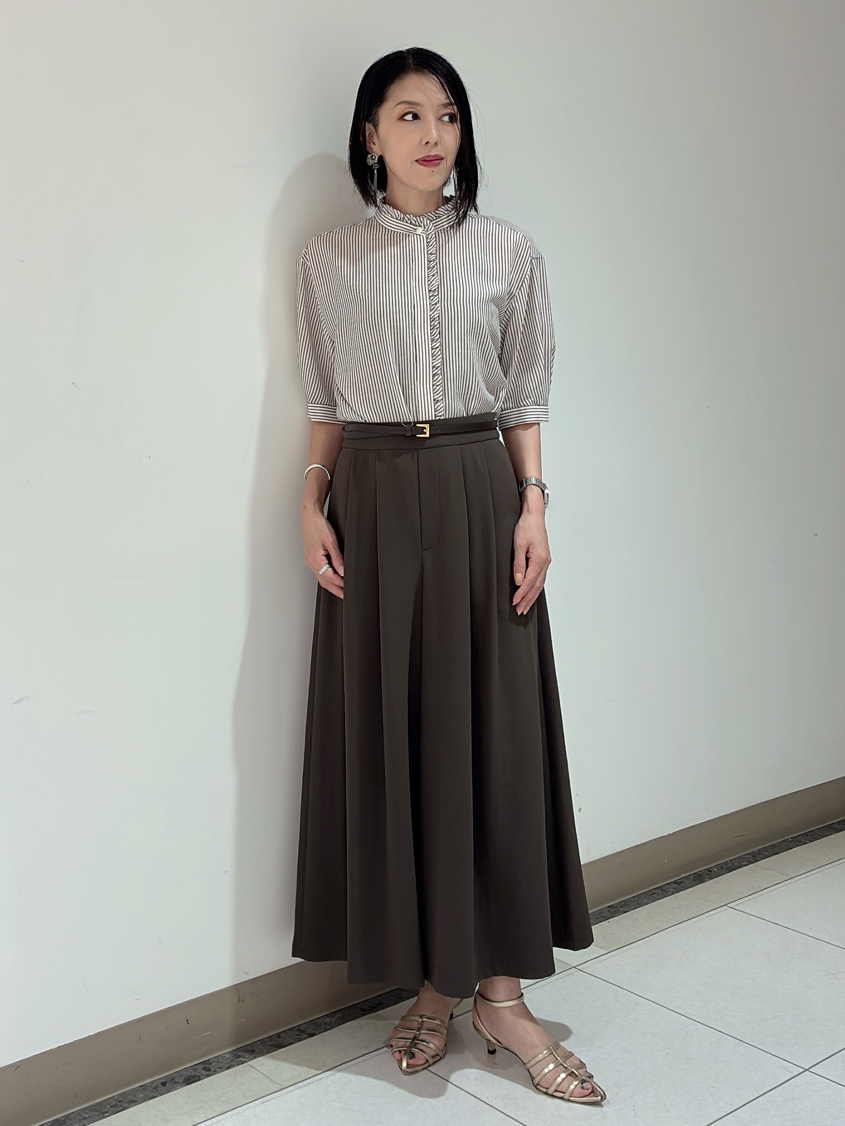環さんの「UNTITLED｜【接触冷感/はっ水/セットアップ可】リラクシーガウチョパンツ」を使ったコーディネート