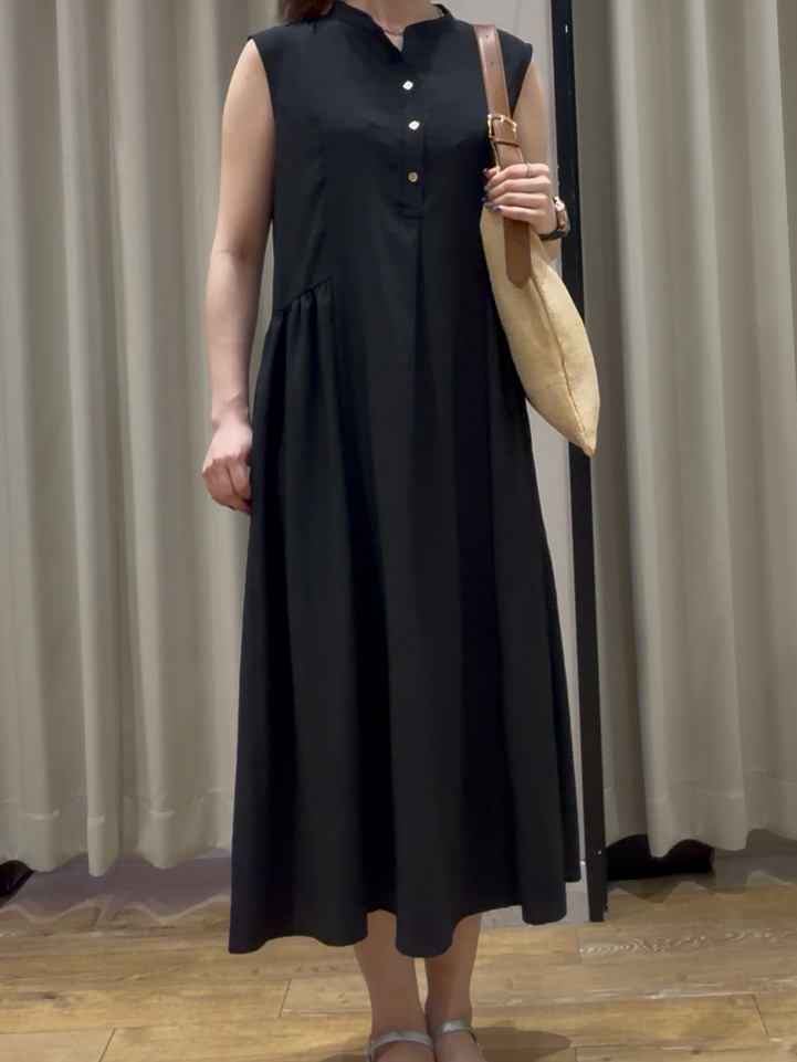RUKAさんの「grove｜【低身長さんも選べる着丈・洗濯機◎】テントラインワンピース」を使ったコーディネート