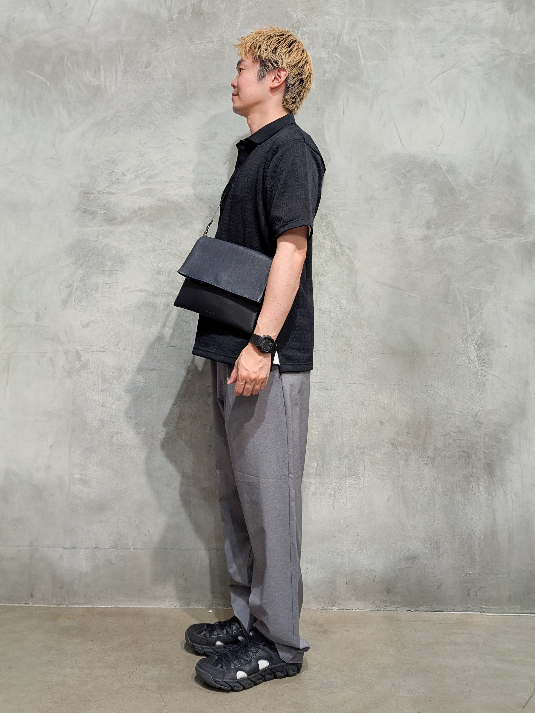 daiさんの「THE SHOP TK｜【シンプルすぎない大人の表情】ケーブルフクレポロシャツ 吸水速乾/UVケア/洗濯機OK」を使ったコーディネート