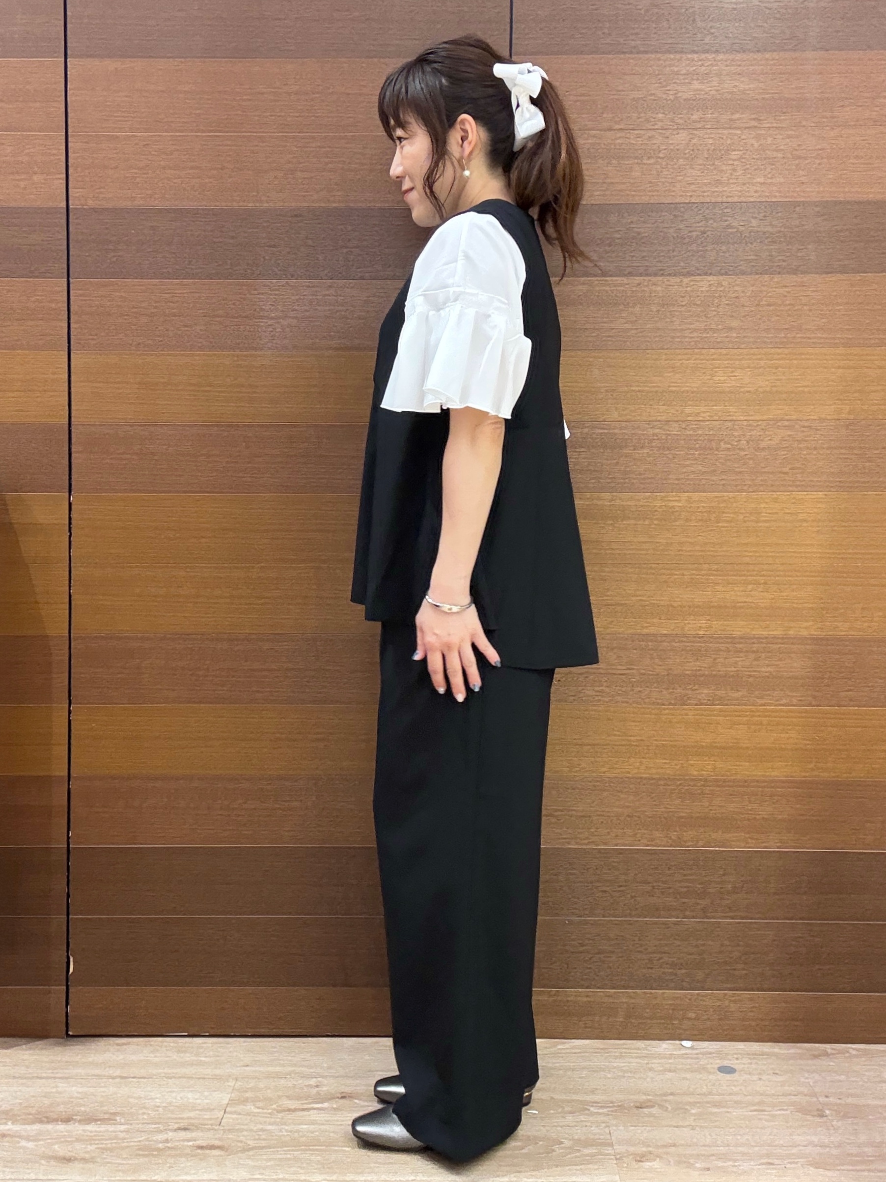 maichiさんの「OPAQUE.CLIP｜【吸水速乾】フレアジレ《洗濯機OK／セットアップ対応可》」を使ったコーディネート