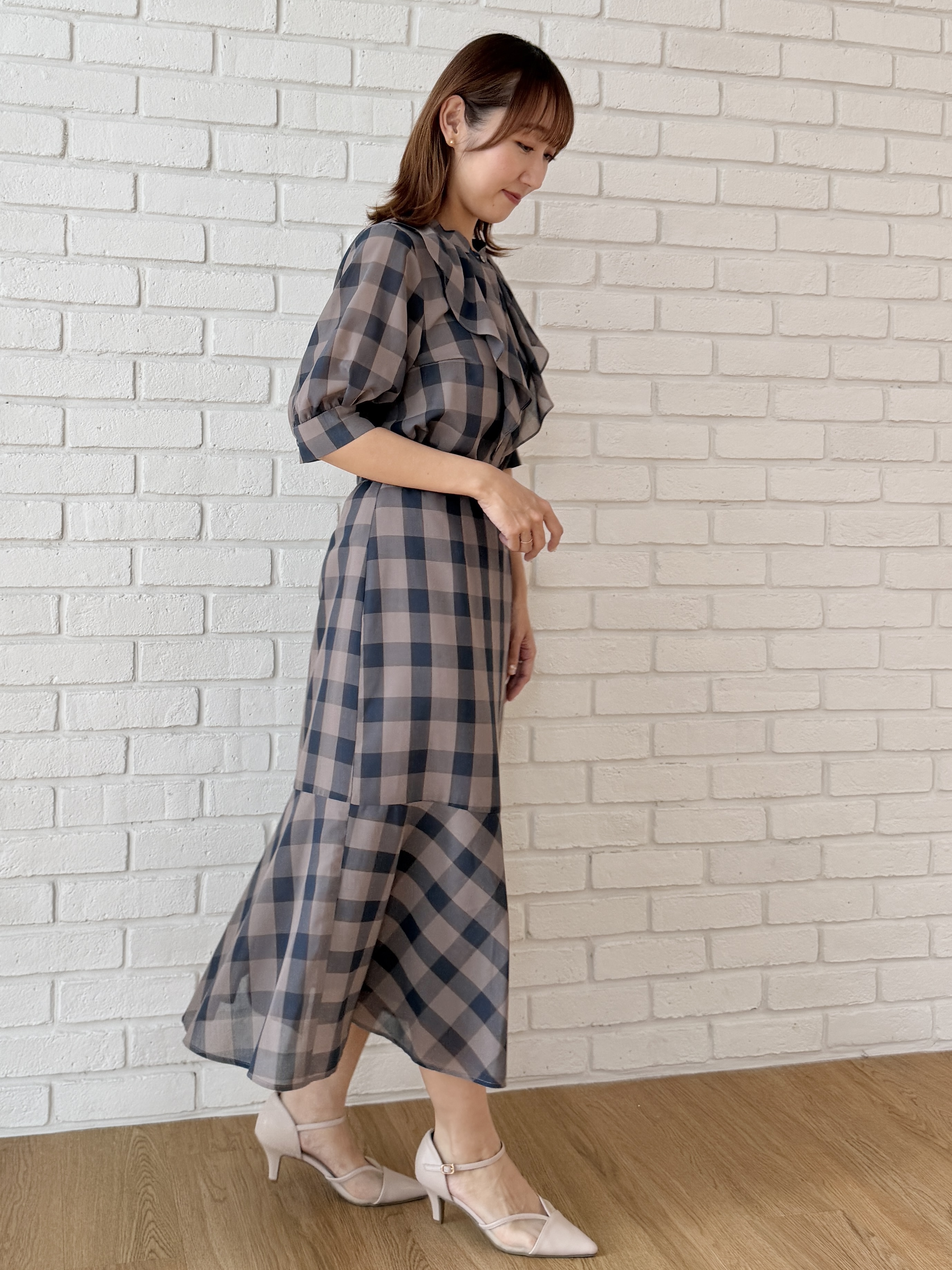 みぃさんの「index｜【低反発／抗菌防臭加工】チュールチューリップセパレートパンプス」を使ったコーディネート