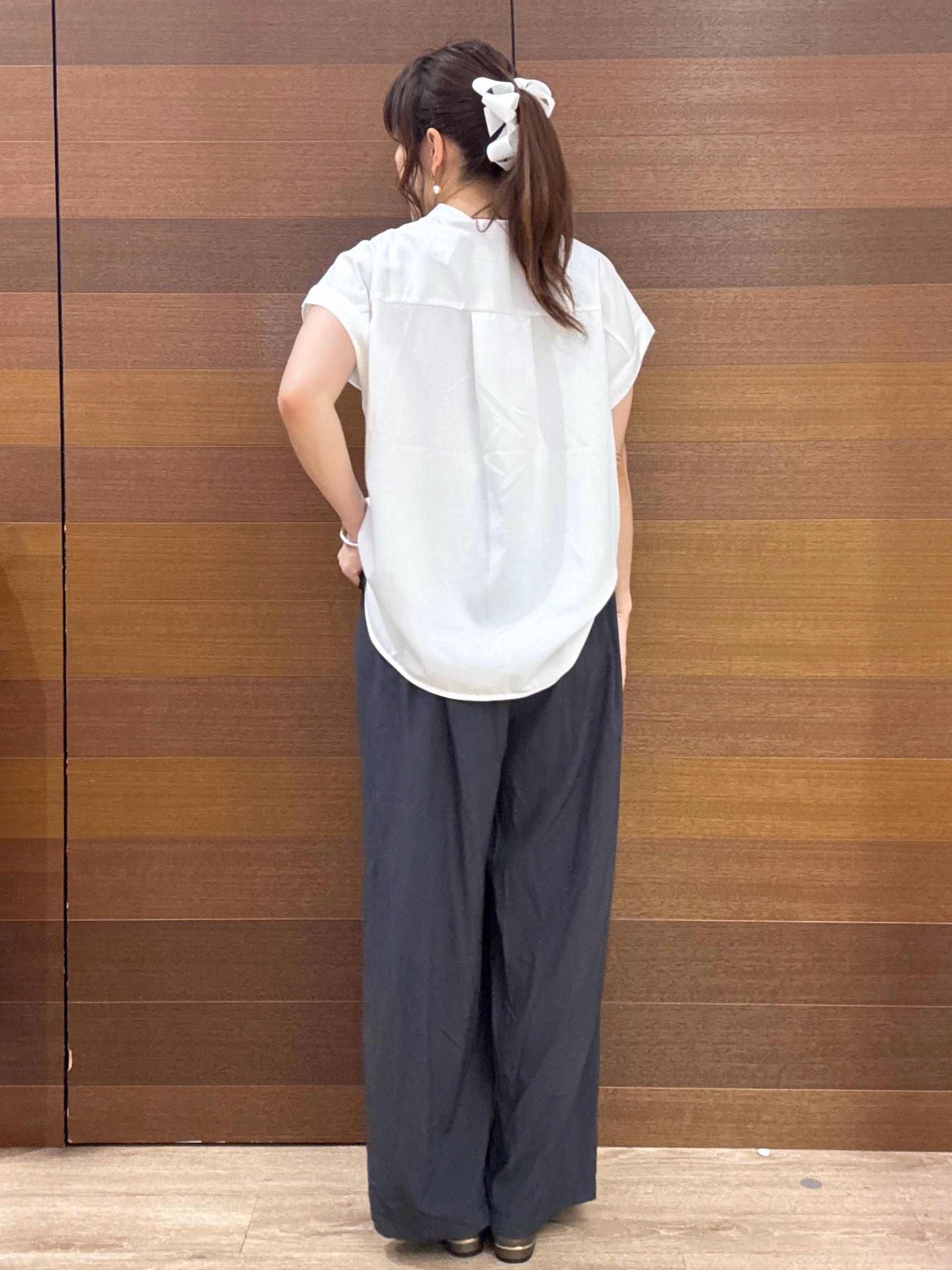 maichiさんの「OPAQUE.CLIP｜フロントレースブラウス【洗濯機OK】」を使ったコーディネート