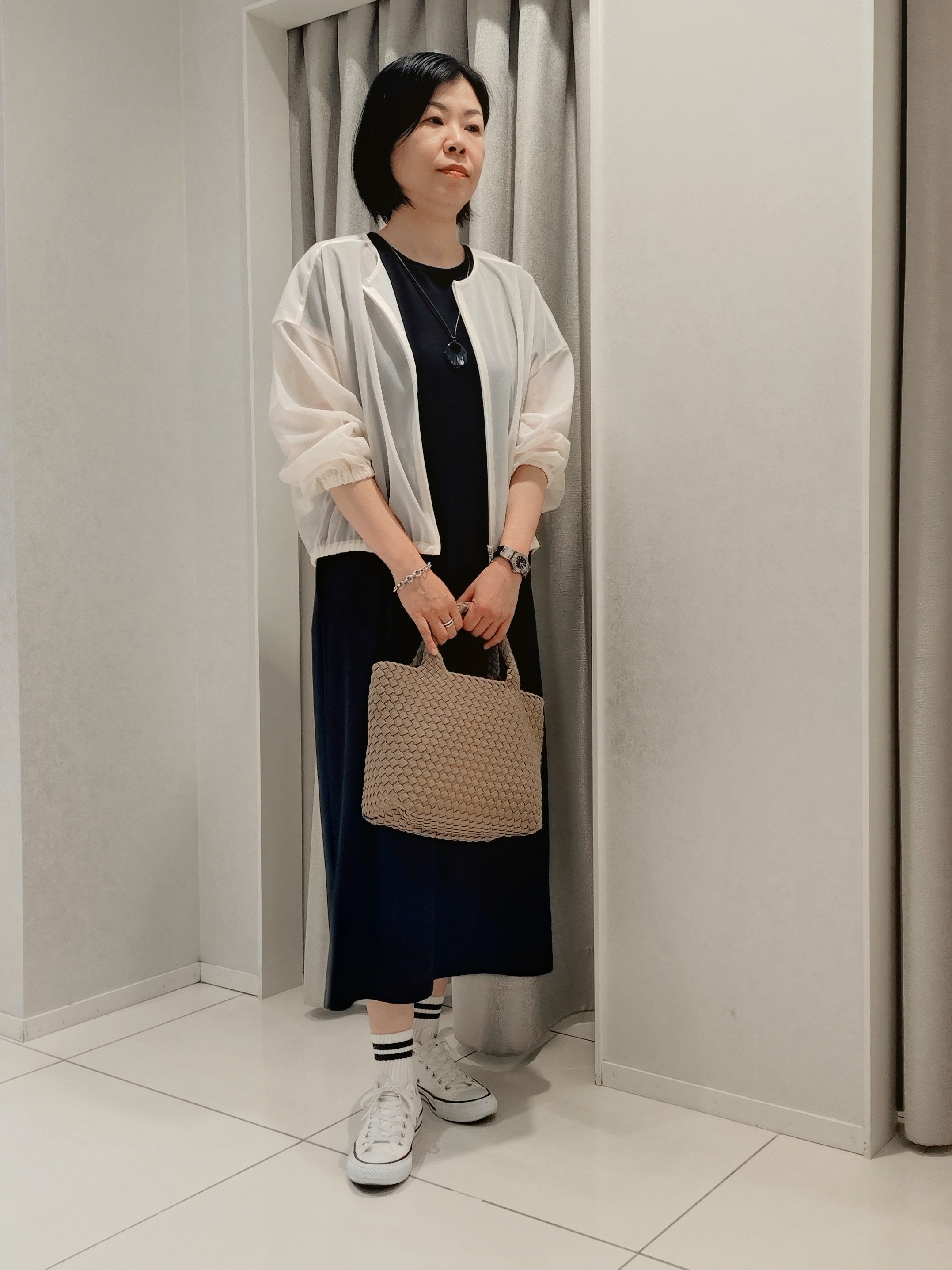 WATAさんの「UNTITLED｜トリコットシアーブラウス」を使ったコーディネート