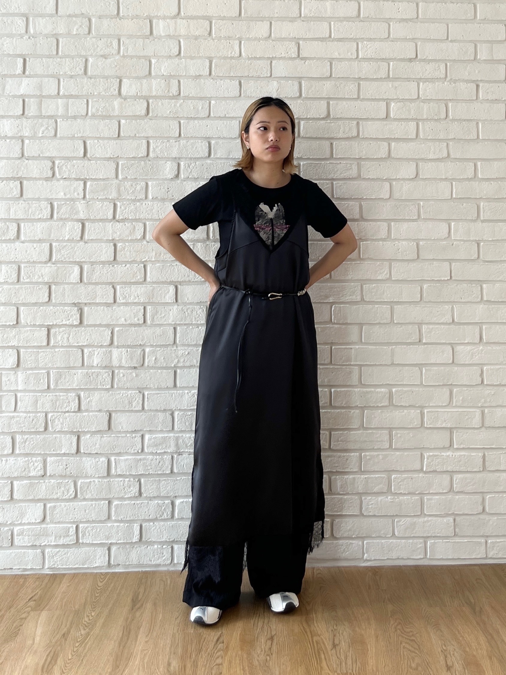 Harukaさんの「INDIVI｜レースサテンキャミドレス」を使ったコーディネート