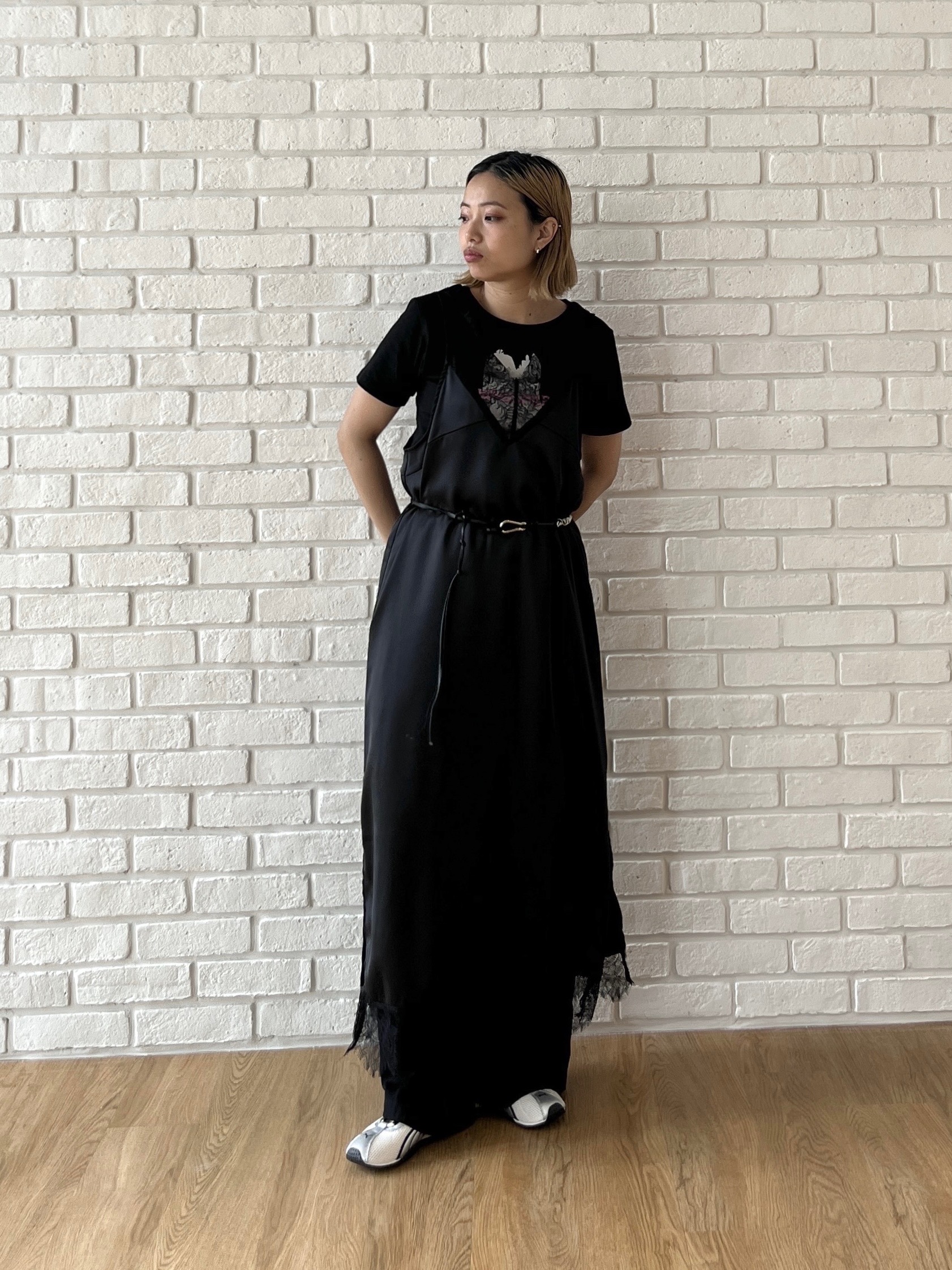 Harukaさんの「INDIVI｜レースサテンキャミドレス」を使ったコーディネート