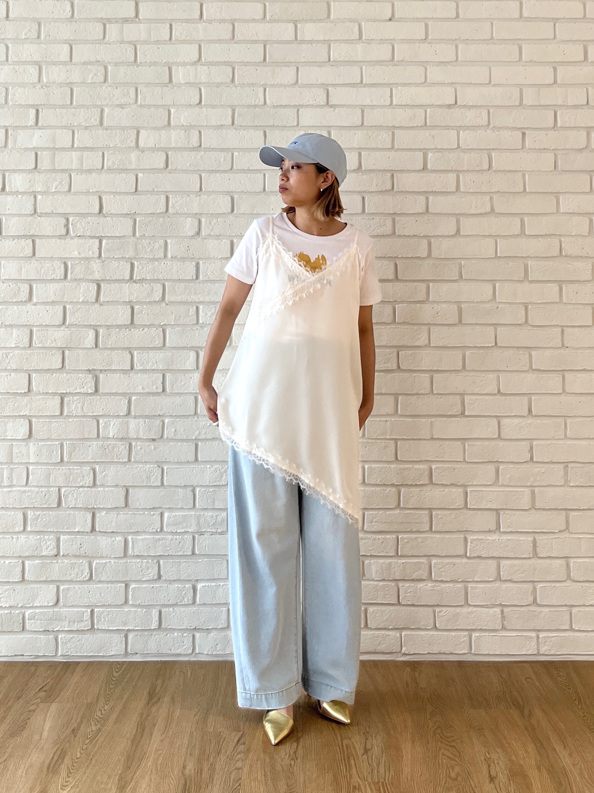Harukaさんの「INDIVI｜チュニック丈レースキャミ」を使ったコーディネート