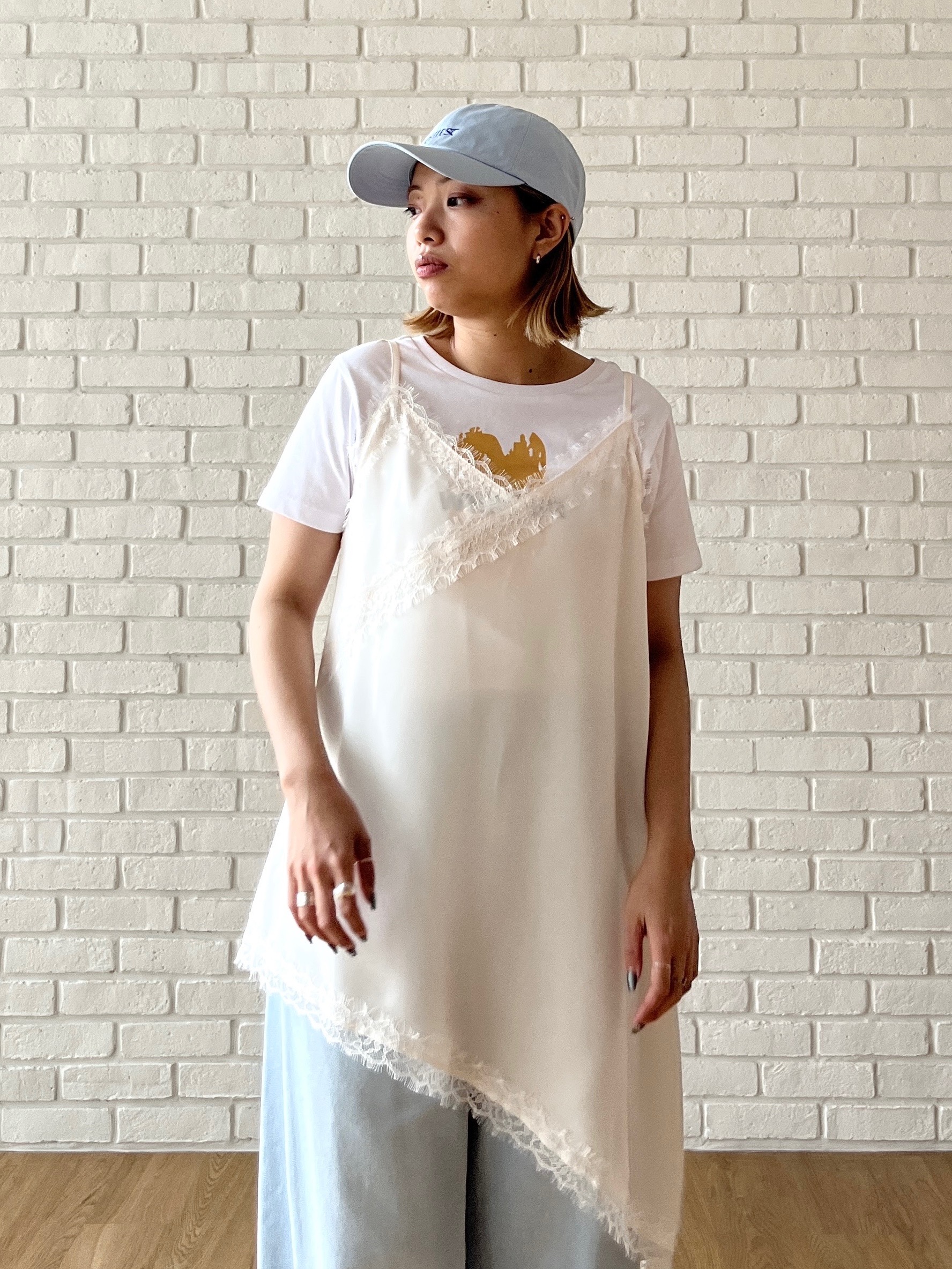 Harukaさんの「INDIVI｜チュニック丈レースキャミ」を使ったコーディネート