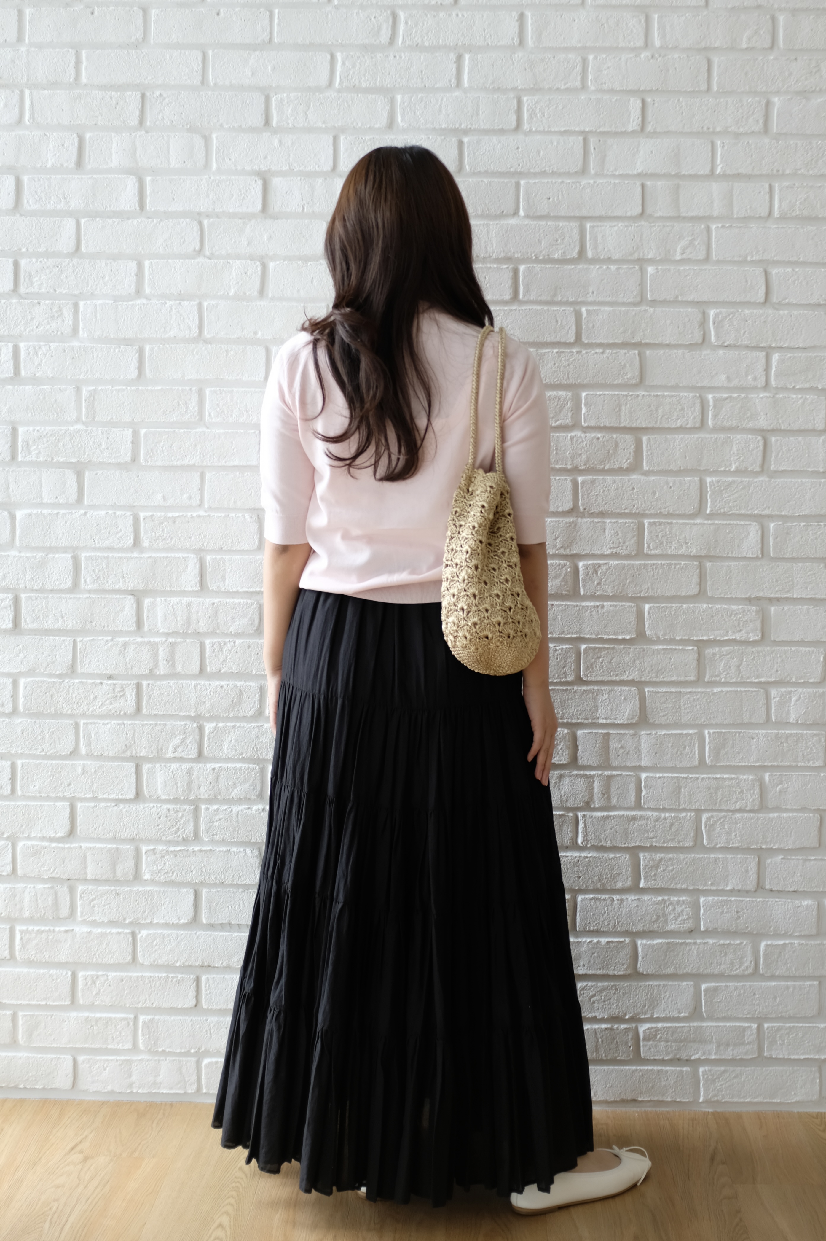 NAさんの「DRESSTERIOR｜【ウォッシャブル】コットンシルクハーフスリーブニット」を使ったコーディネート