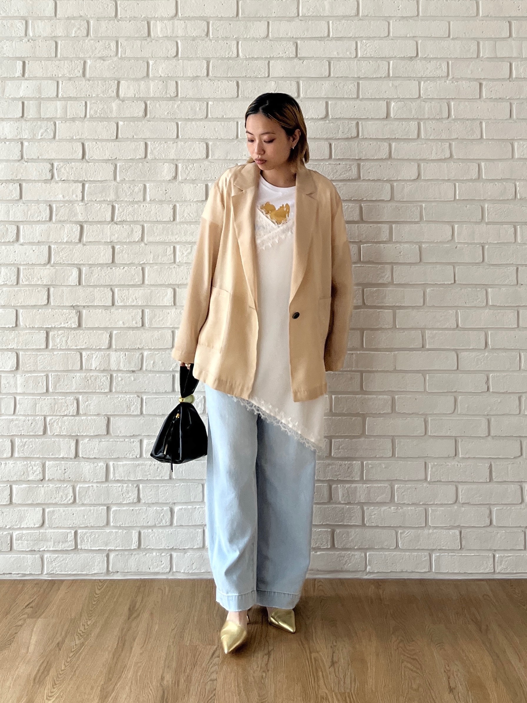 Harukaさんの「INDIVI｜【接触冷感/通気性】シアーシャツジャケット」を使ったコーディネート