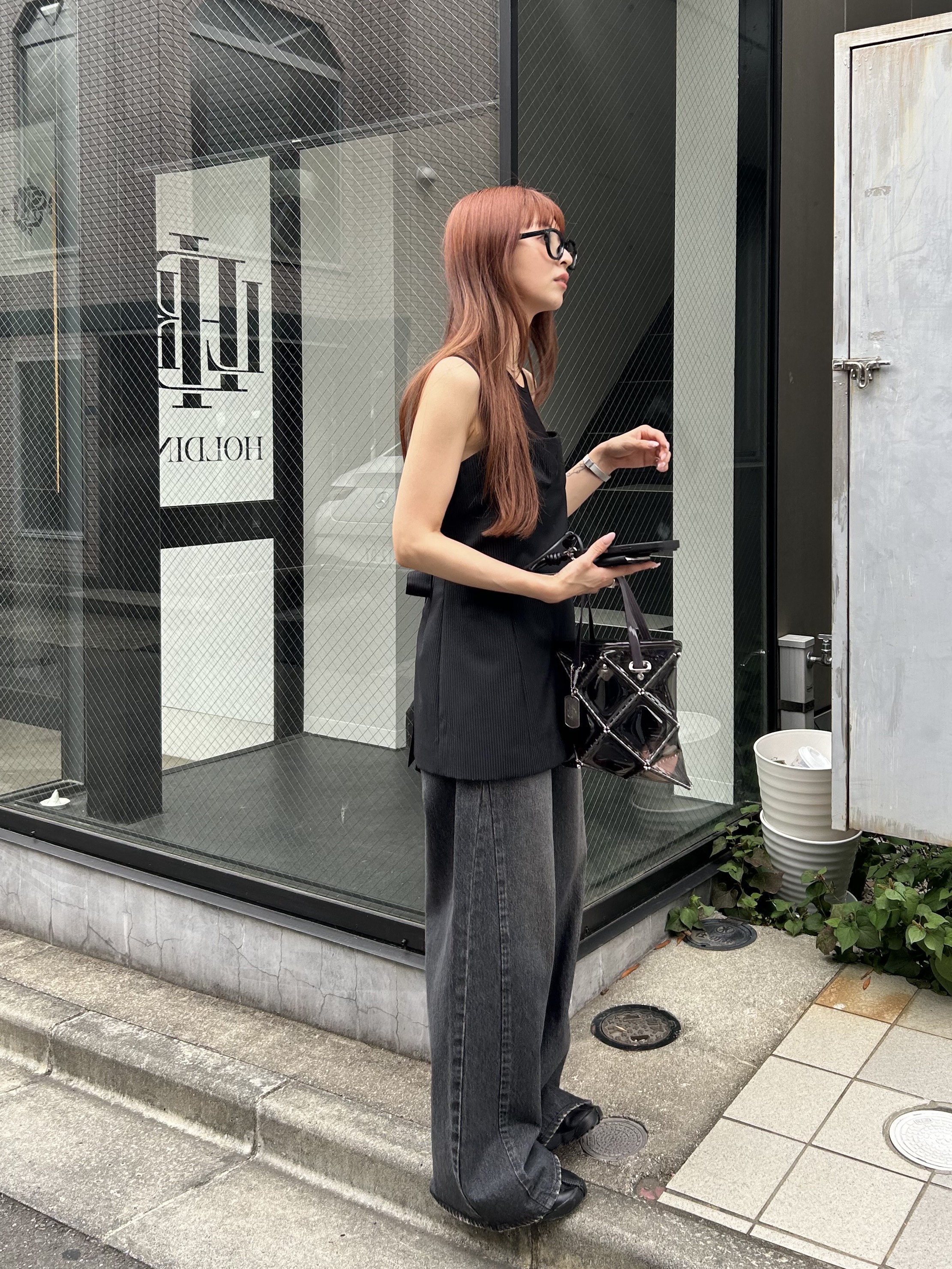 kanamiさんの「CODE A｜corset stripe camisole」を使ったコーディネート