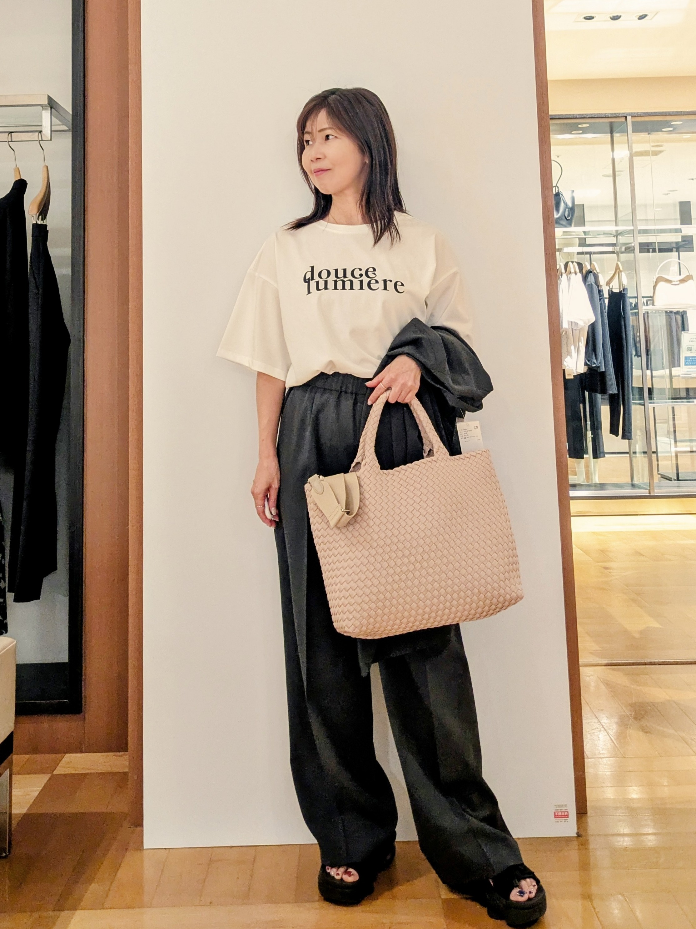 laverさんの「UNTITLED｜【セットアップ可/UVカット/通気性】エアリークール半袖ジャケット」を使ったコーディネート