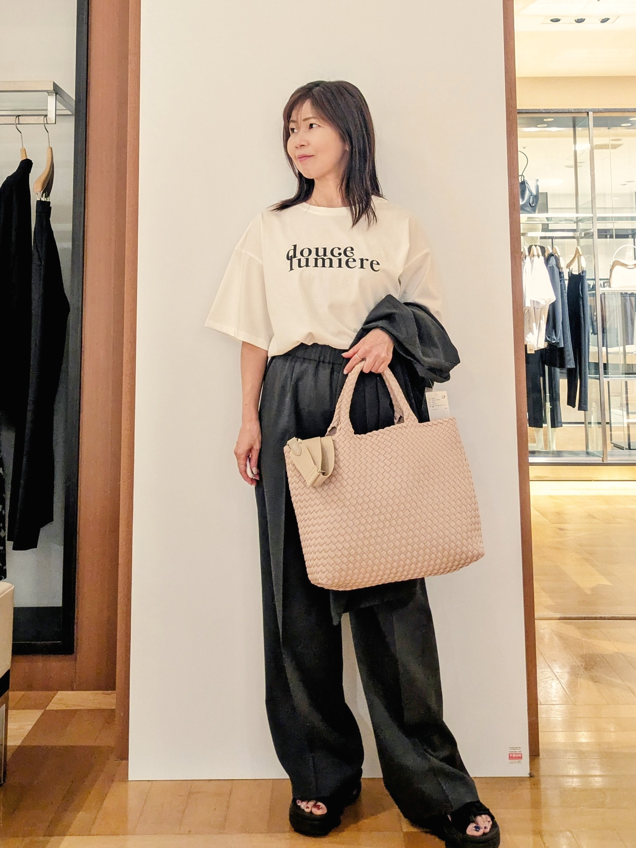 laverさんの「UNTITLED｜【セットアップ可/UVカット/接触冷感】エアリークールドロストシャツ」を使ったコーディネート