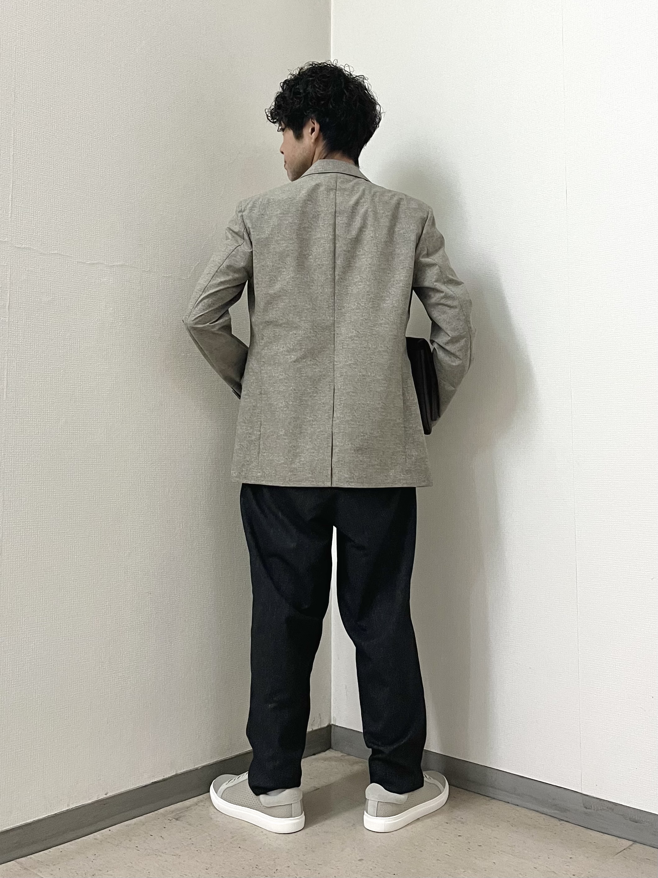 URAさんの「TAKEO KIKUCHI｜【抗菌防臭】COOL DOTS（R）ドビープリント ジャケット」を使ったコーディネート