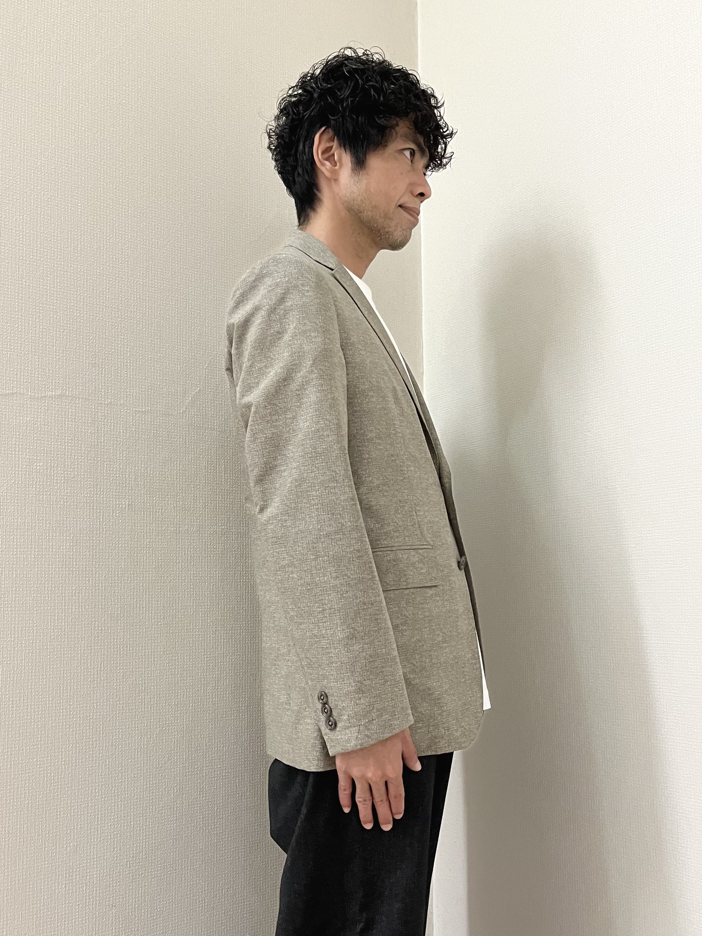 URAさんの「TAKEO KIKUCHI｜【抗菌防臭】COOL DOTS（R）ドビープリント ジャケット」を使ったコーディネート