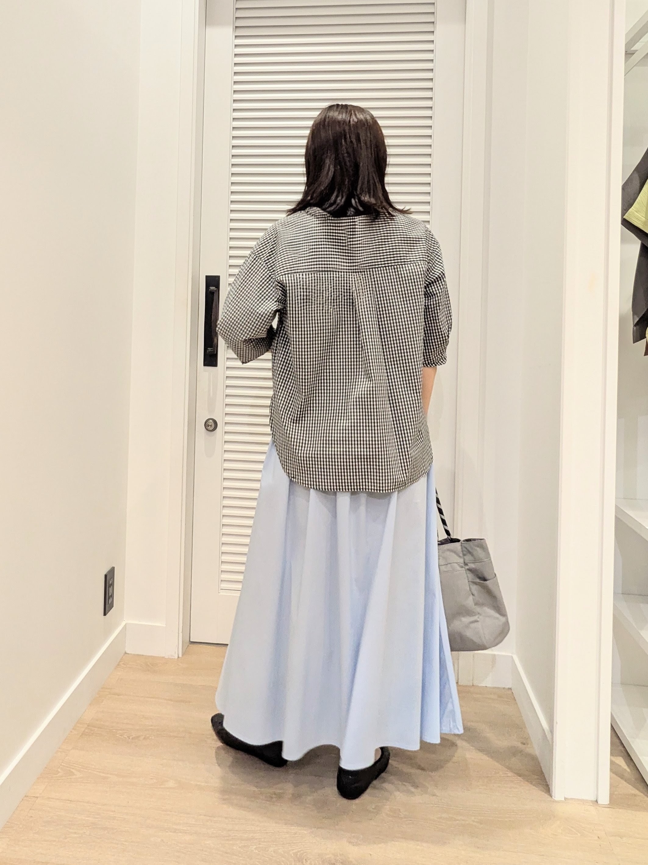enさんの「Dessin｜レザー調スクエアトゥ  フラットパンプス」を使ったコーディネート