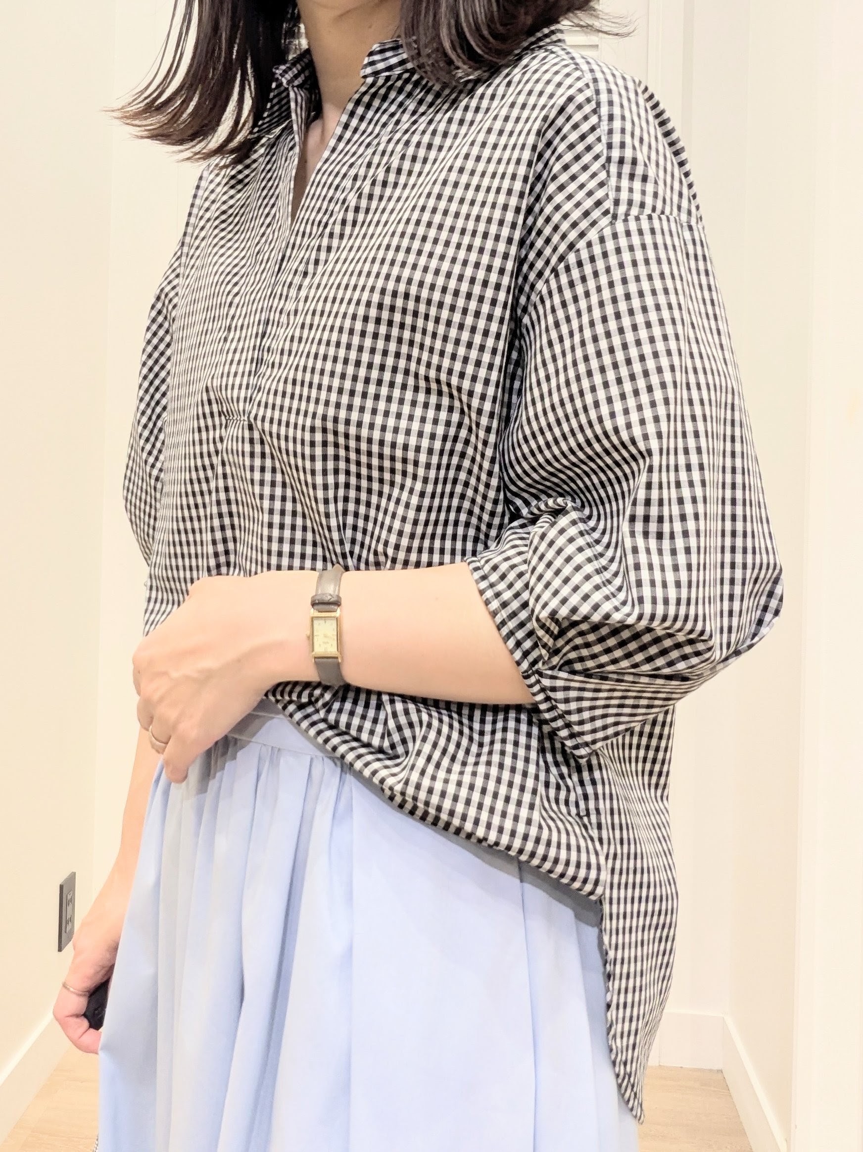 enさんの「Dessin｜レザー調スクエアトゥ  フラットパンプス」を使ったコーディネート