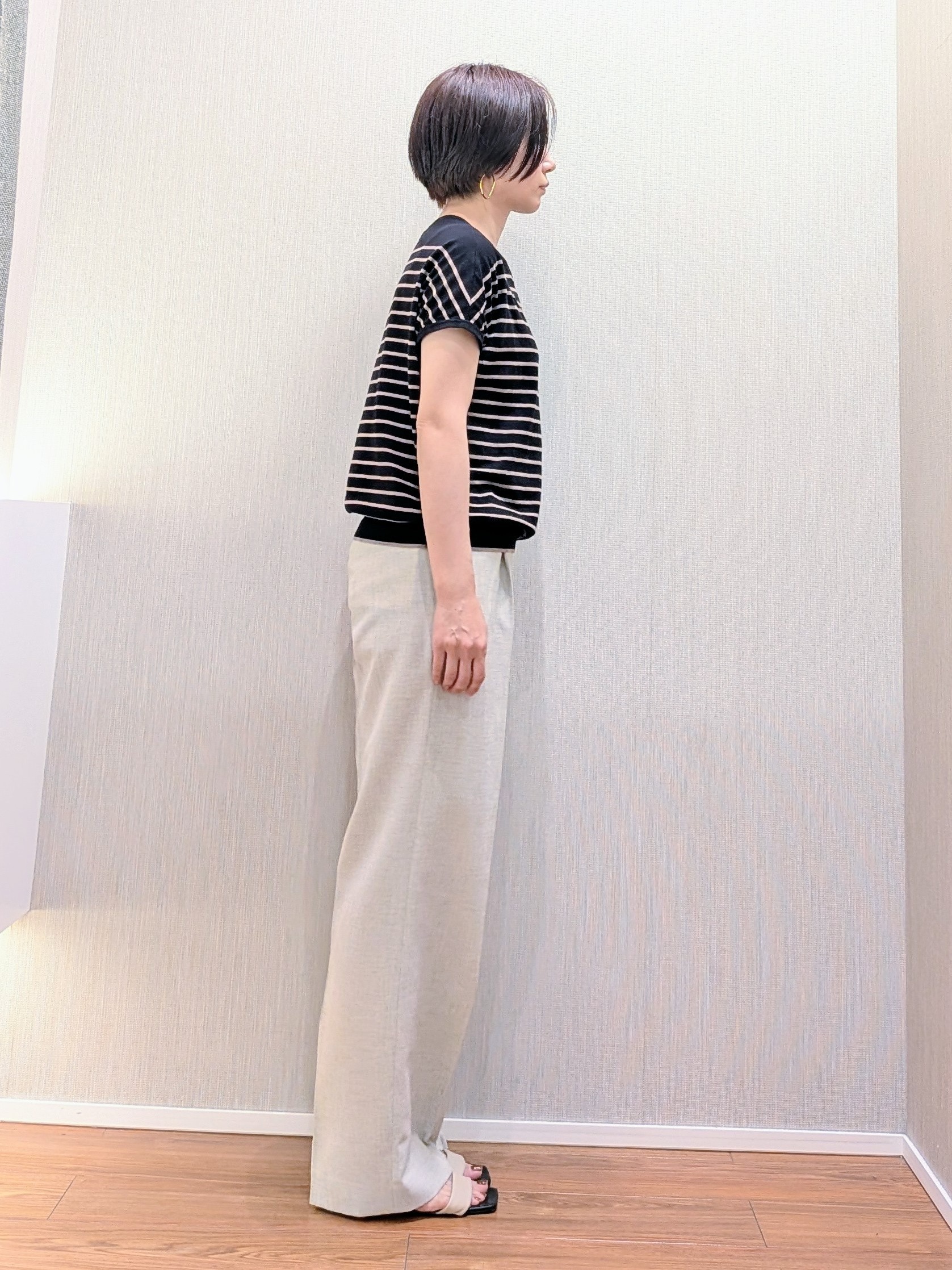ミズタさんの「UNTITLED｜【9色展開/アンサンブル可/洗える】コットンベーシックニット」を使ったコーディネート