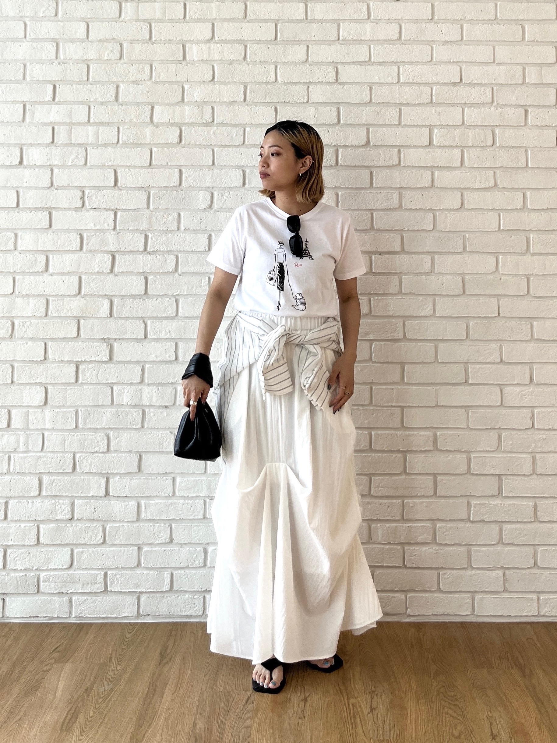 Harukaさんの「INDIVI｜フレンチブルTシャツ」を使ったコーディネート