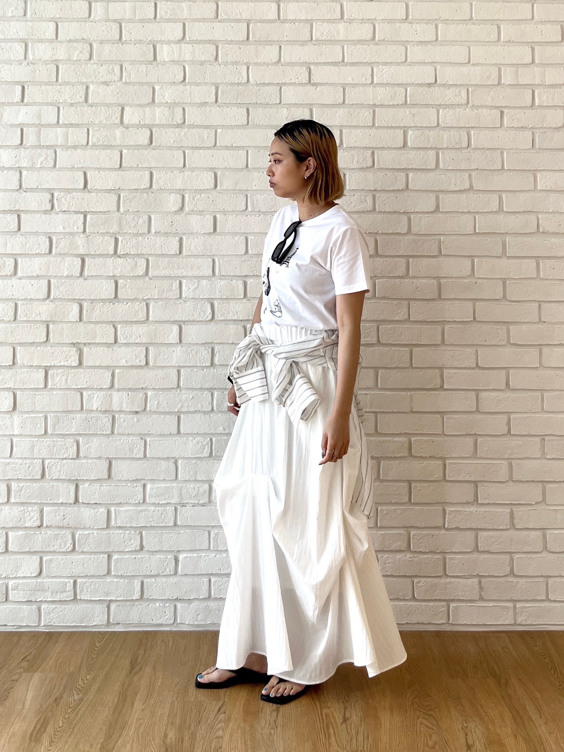 Harukaさんの「INDIVI｜フレンチブルTシャツ」を使ったコーディネート