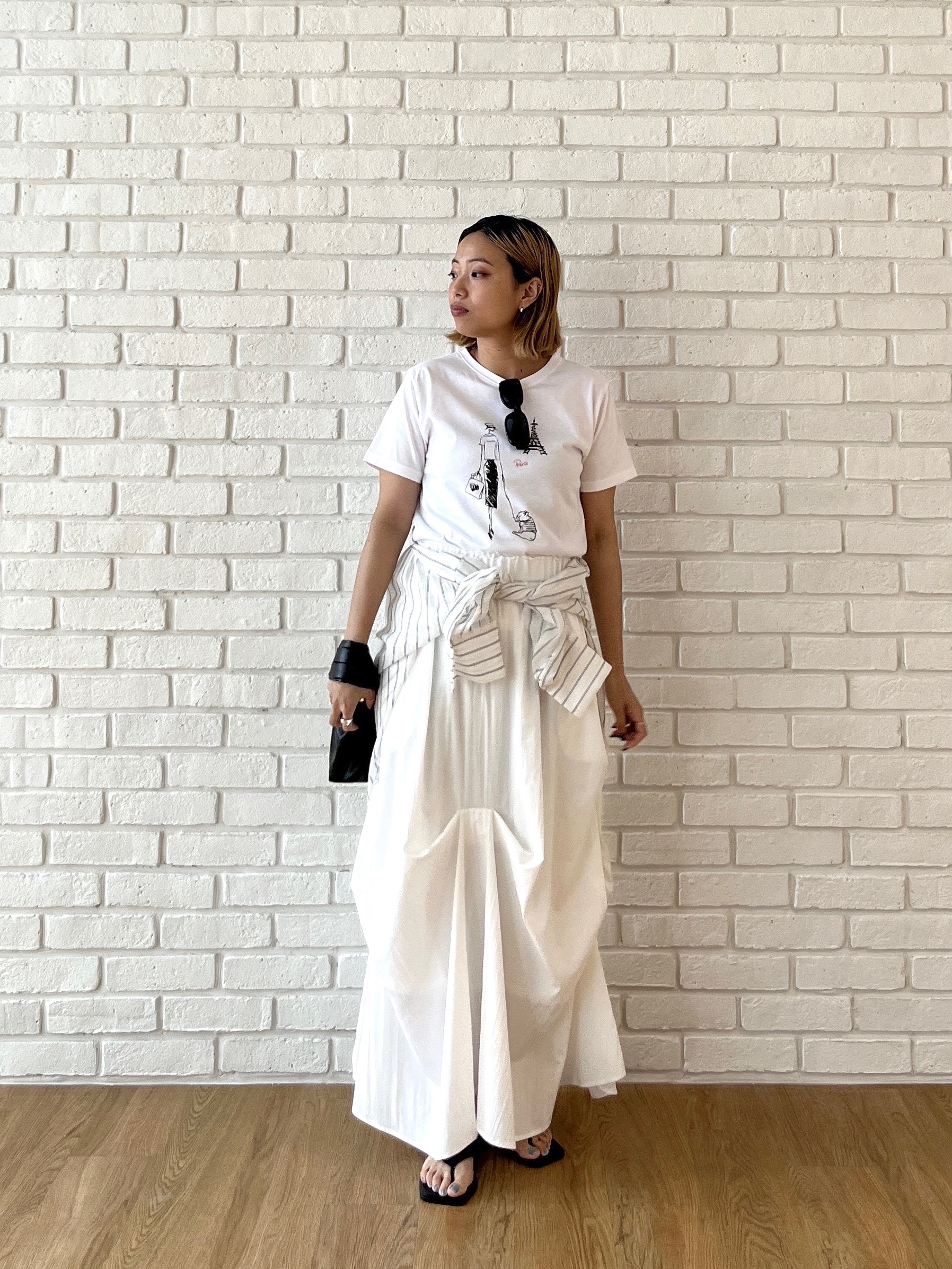 Harukaさんの「INDIVI｜フレンチブルTシャツ」を使ったコーディネート