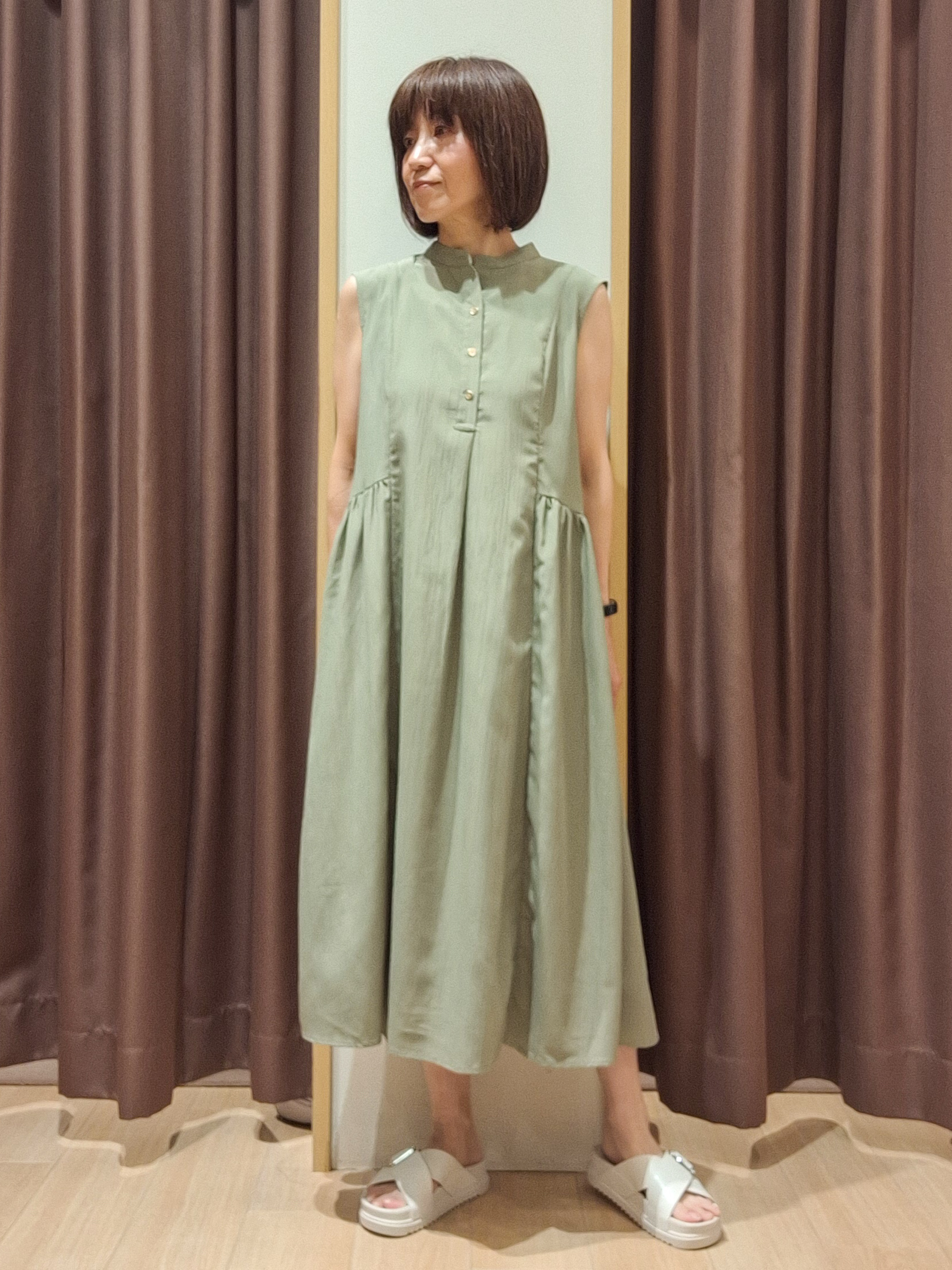 ウタさんの「grove｜【貴島明日香さん着用・洗える】透けない、大人のメッシュカーディガン」を使ったコーディネート