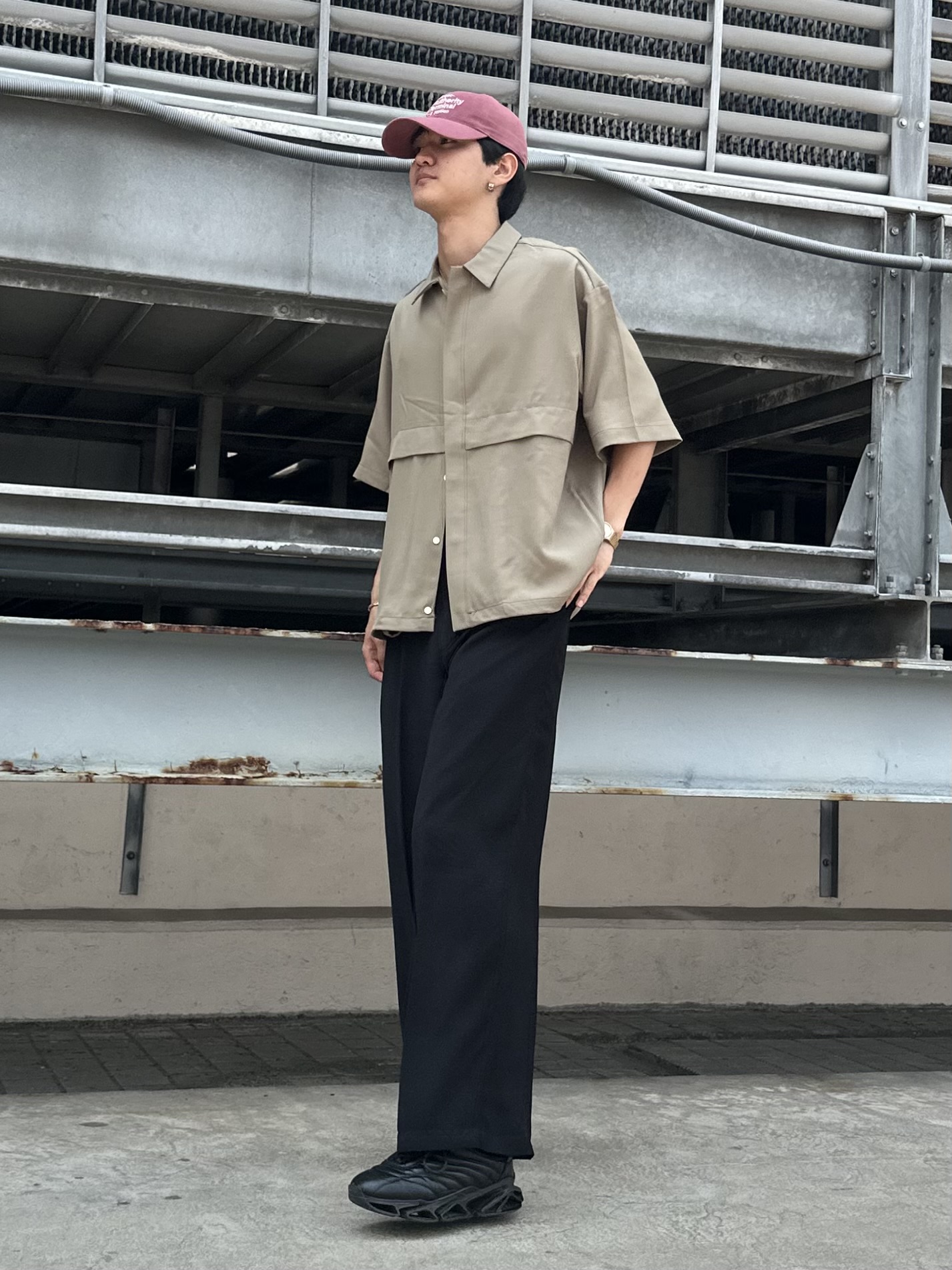 KOHEIさんの「tk.TAKEO KIKUCHI｜【牛革】スクエアバックルベルト」を使ったコーディネート
