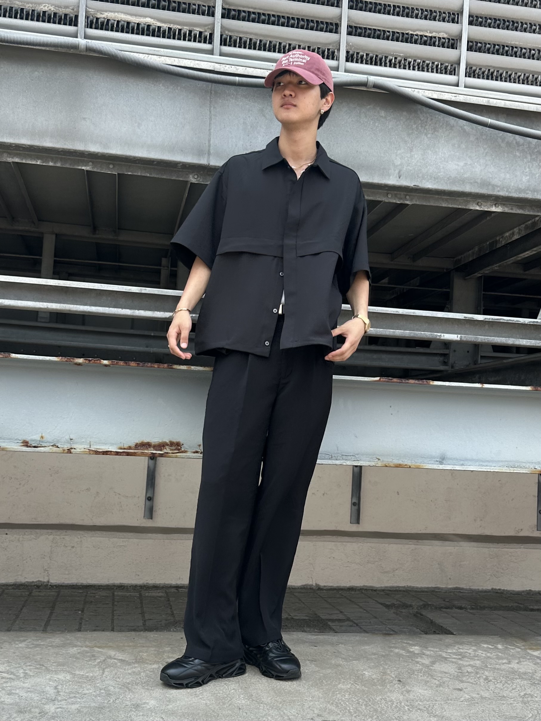 KOHEIさんの「tk.TAKEO KIKUCHI｜【牛革】スクエアバックルベルト」を使ったコーディネート