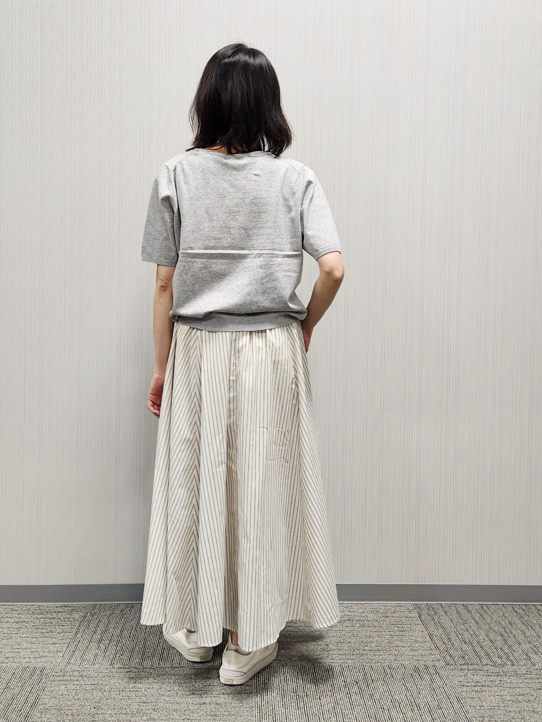 naraさんの「Dessin｜【9色展開/接触冷感/UVカット】ドライタッチサマーニットT」を使ったコーディネート