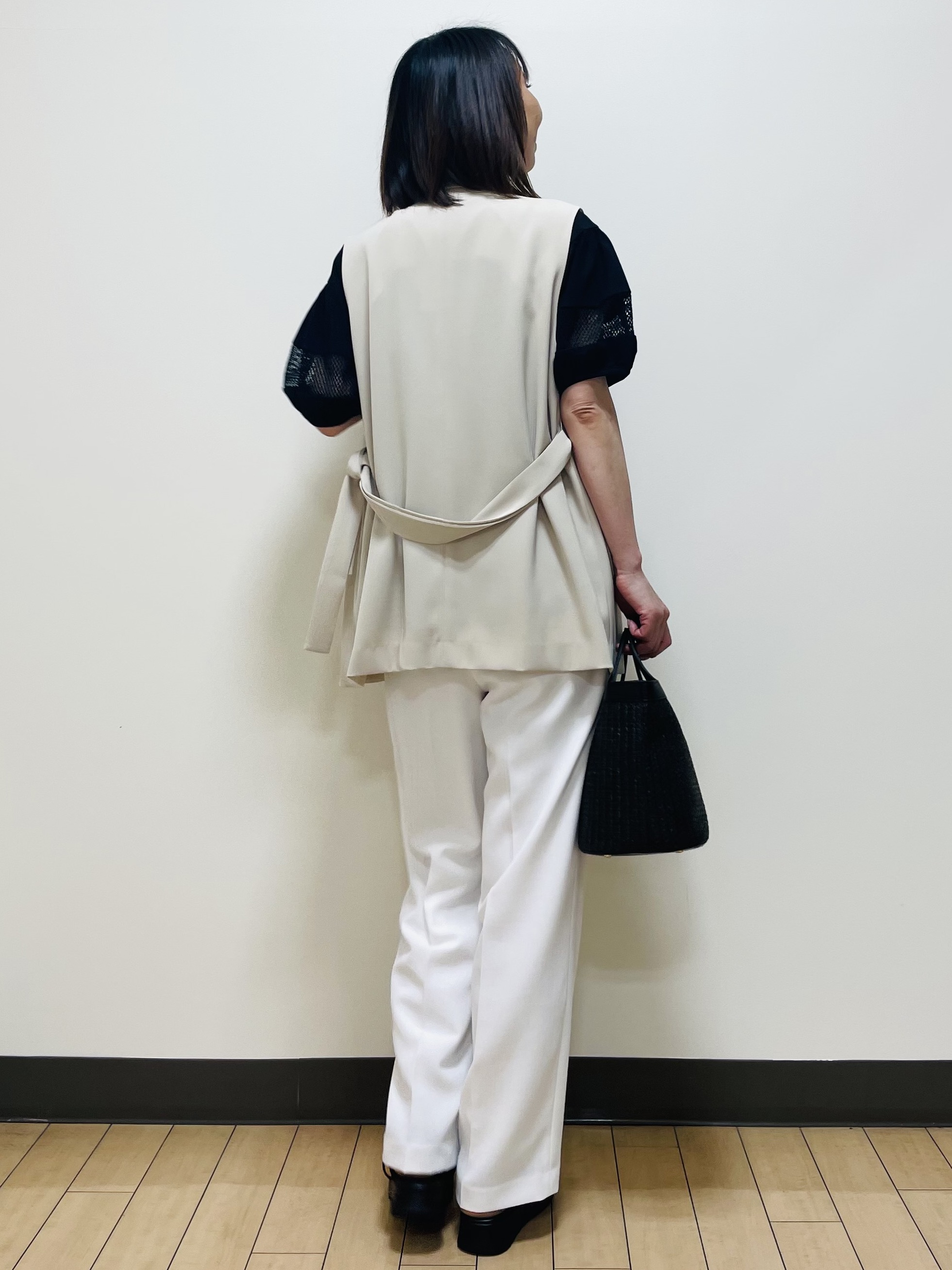 Riiさんの「Reflect｜メッシュ切り替えスリーブトップス」を使ったコーディネート