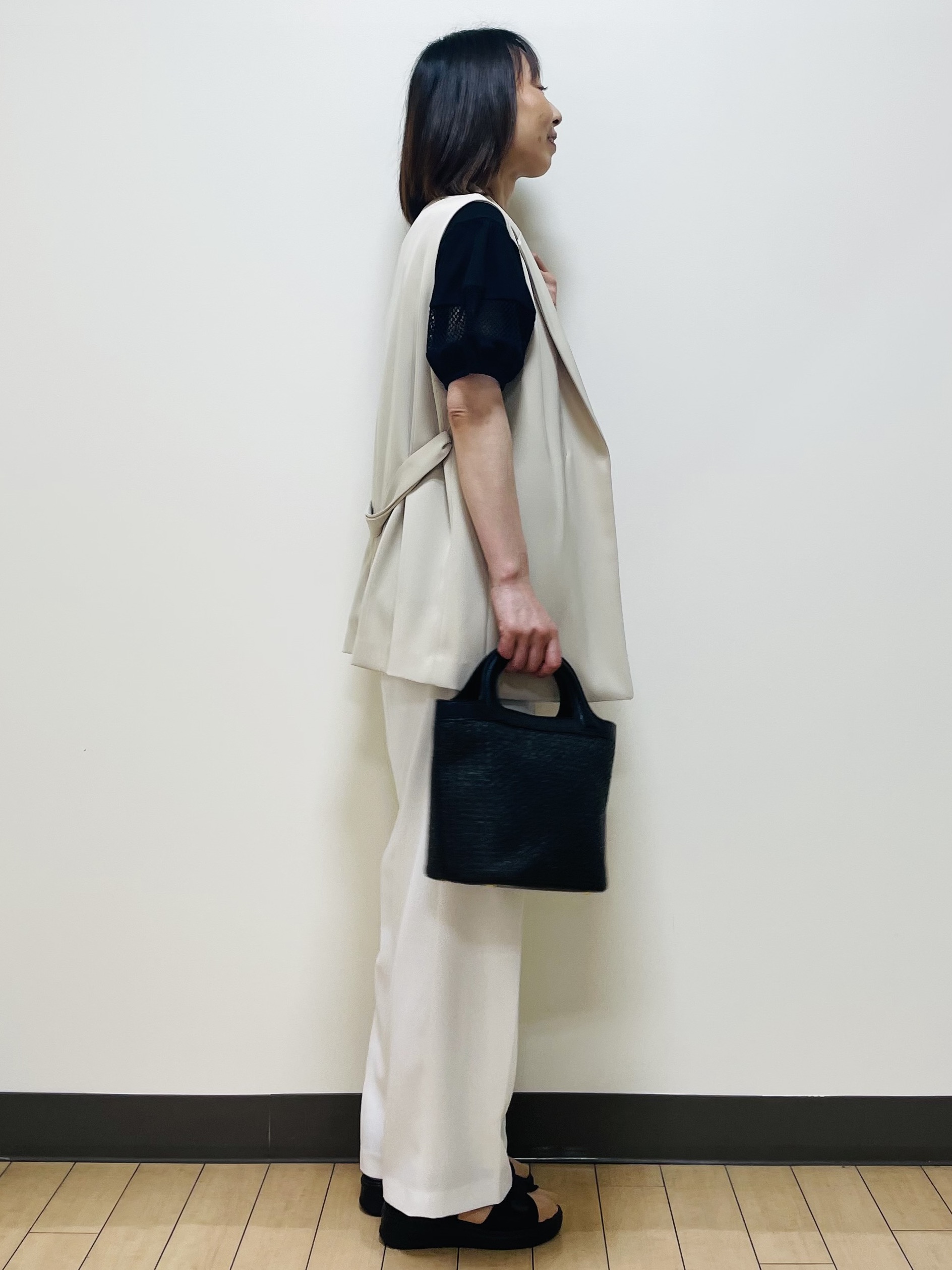 Riiさんの「Reflect｜メッシュ切り替えスリーブトップス」を使ったコーディネート
