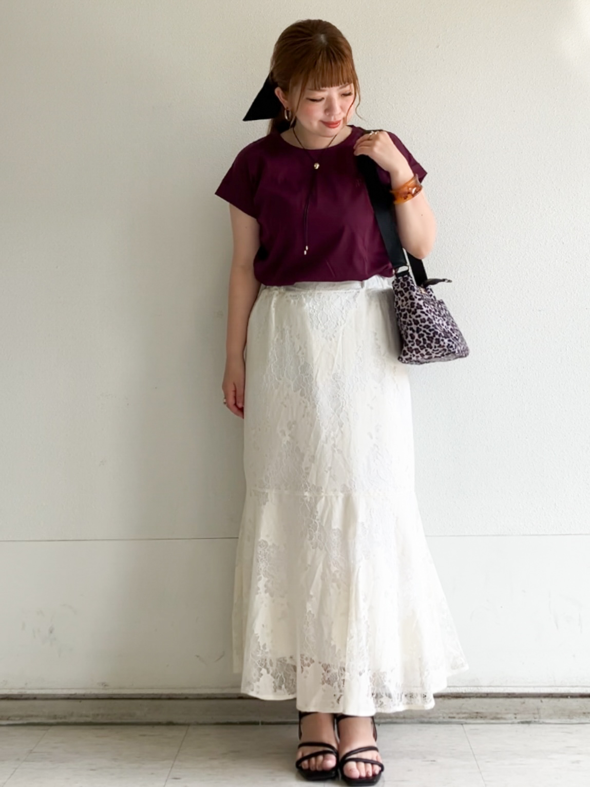 MIPPOさんの「index｜【接触冷感／UV】ワンポイント刺繍Tシャツ《7col／XS~3L／洗濯機OK》」を使ったコーディネート