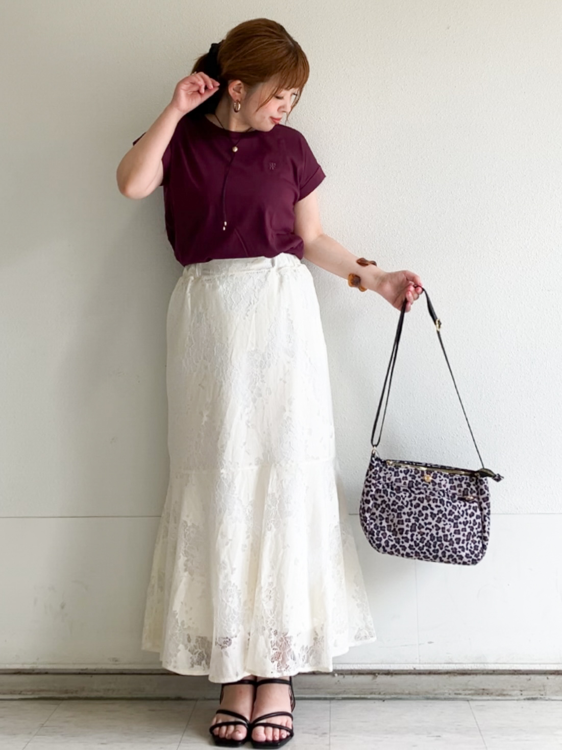 MIPPOさんの「index｜【接触冷感／UV】ワンポイント刺繍Tシャツ《7col／XS~3L／洗濯機OK》」を使ったコーディネート