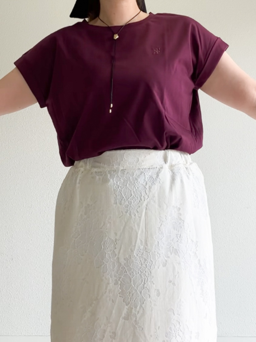 MIPPOさんの「index｜【接触冷感／UV】ワンポイント刺繍Tシャツ《7col／XS~3L／洗濯機OK》」を使ったコーディネート