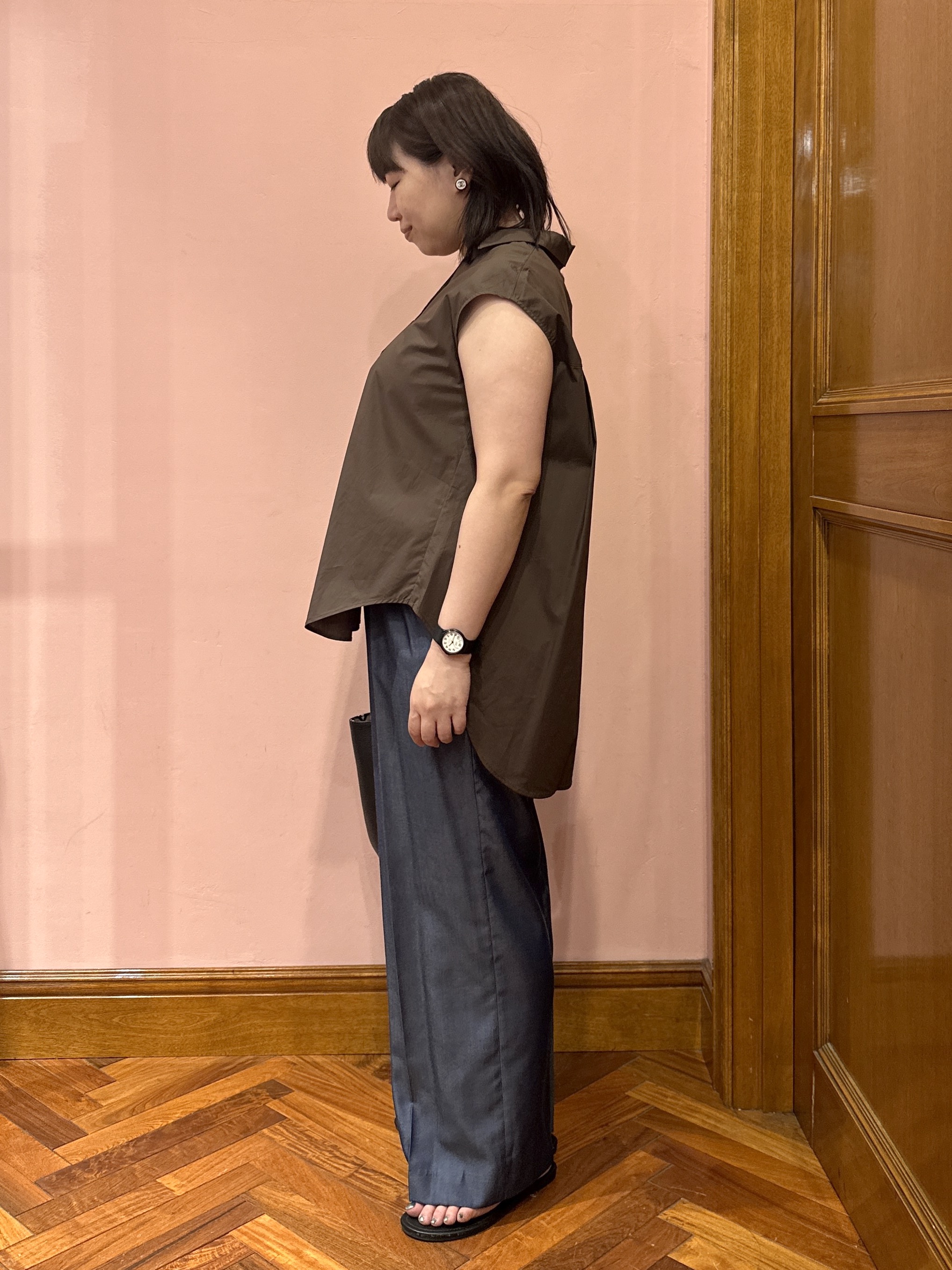 komatsuさんの「DRESSTERIOR｜フレンチスリーブ スキッパーブラウス」を使ったコーディネート