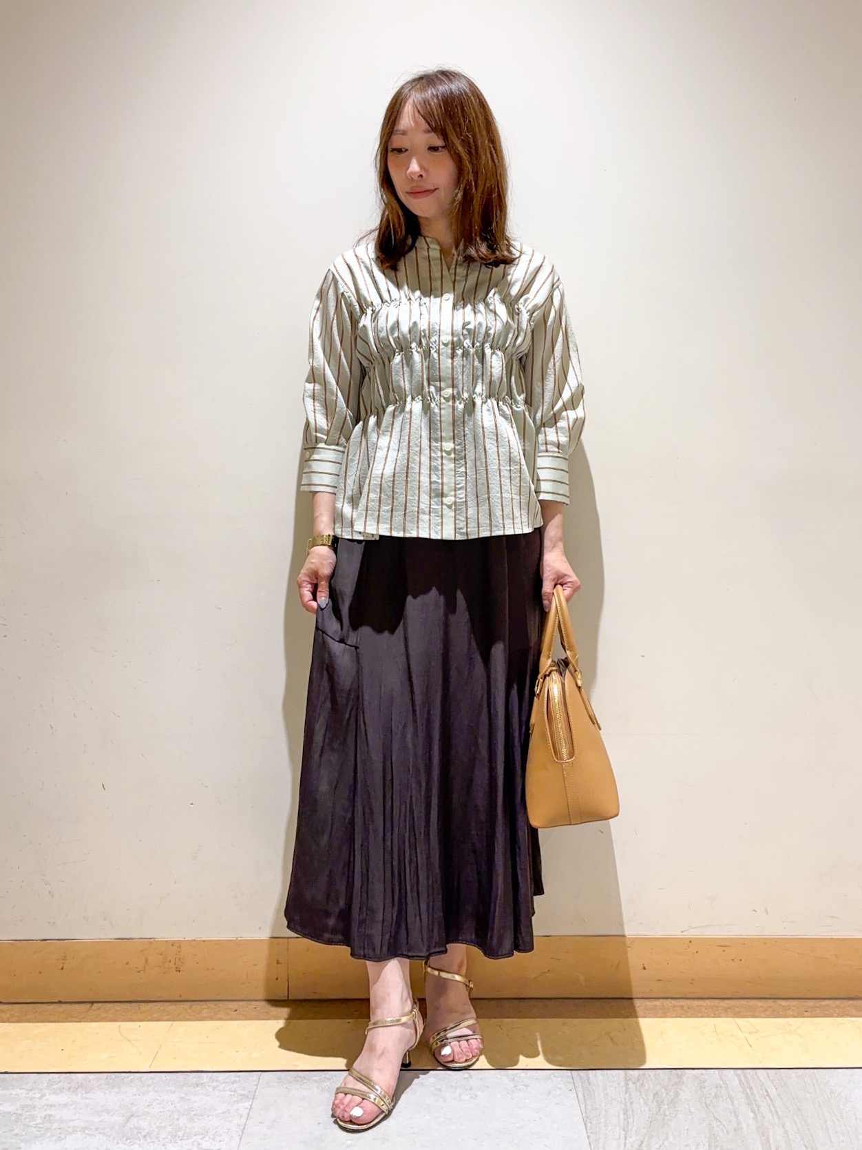 sattoさんの「UNTITLED｜ストライプシャーリングブラウス」を使ったコーディネート