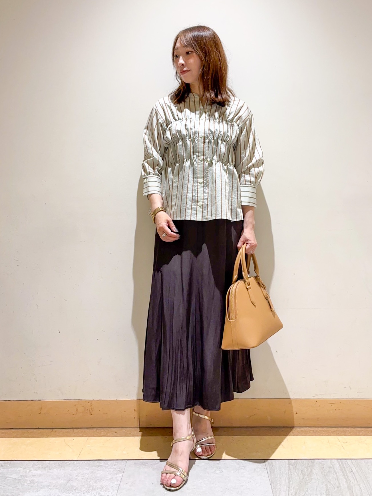 sattoさんの「UNTITLED｜ストライプシャーリングブラウス」を使ったコーディネート