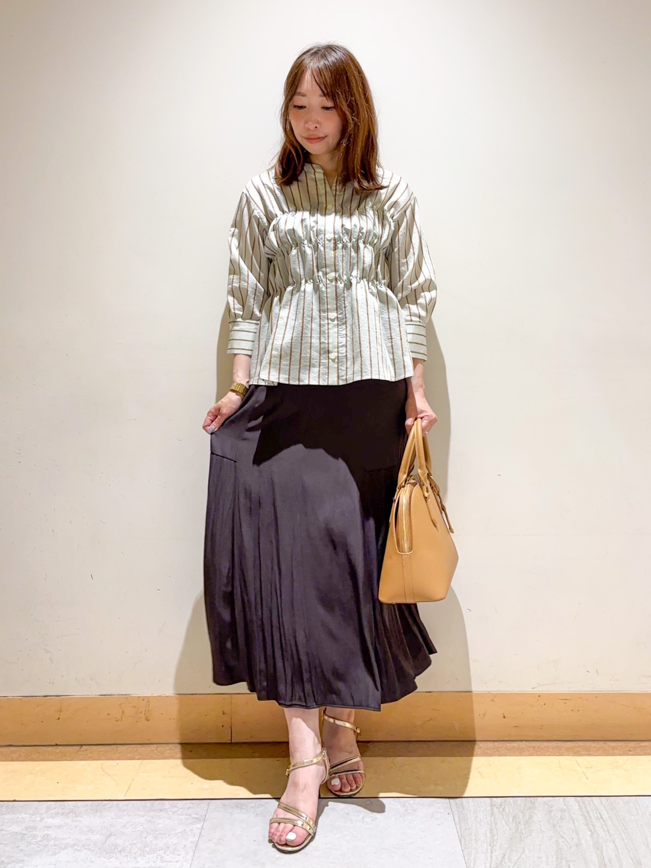 sattoさんの「UNTITLED｜ストライプシャーリングブラウス」を使ったコーディネート
